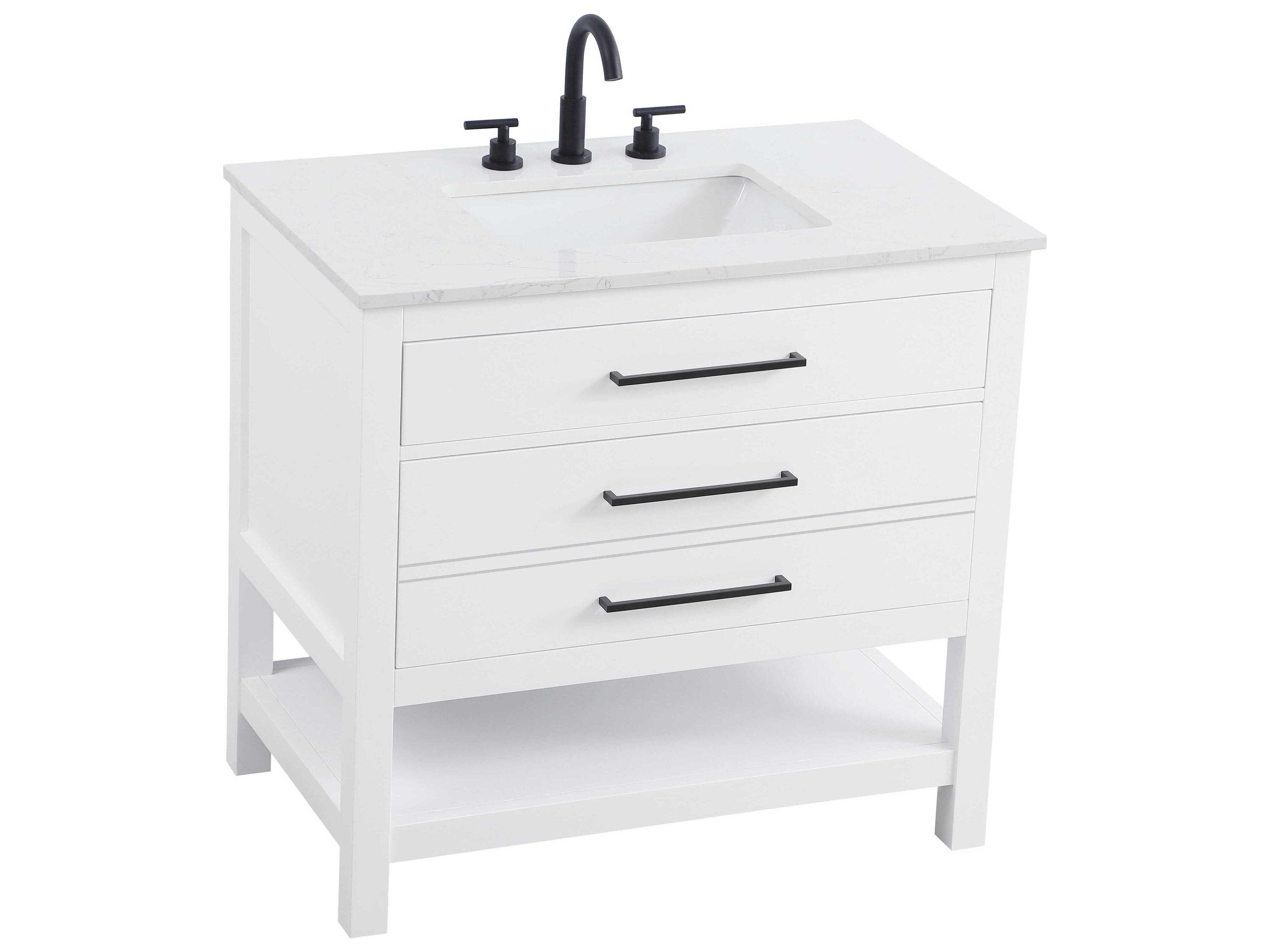 Elegant Lighting Karson White Vanity