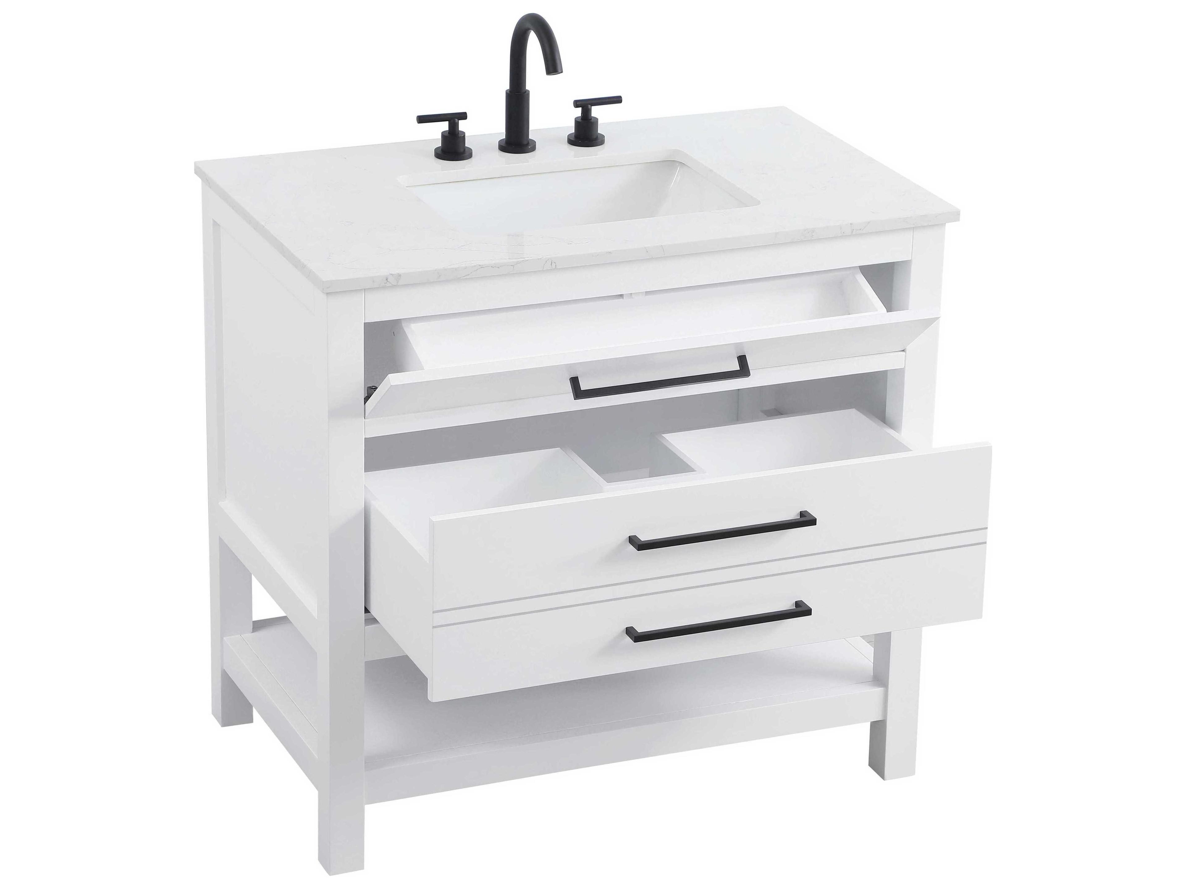 Elegant Lighting Karson White Vanity