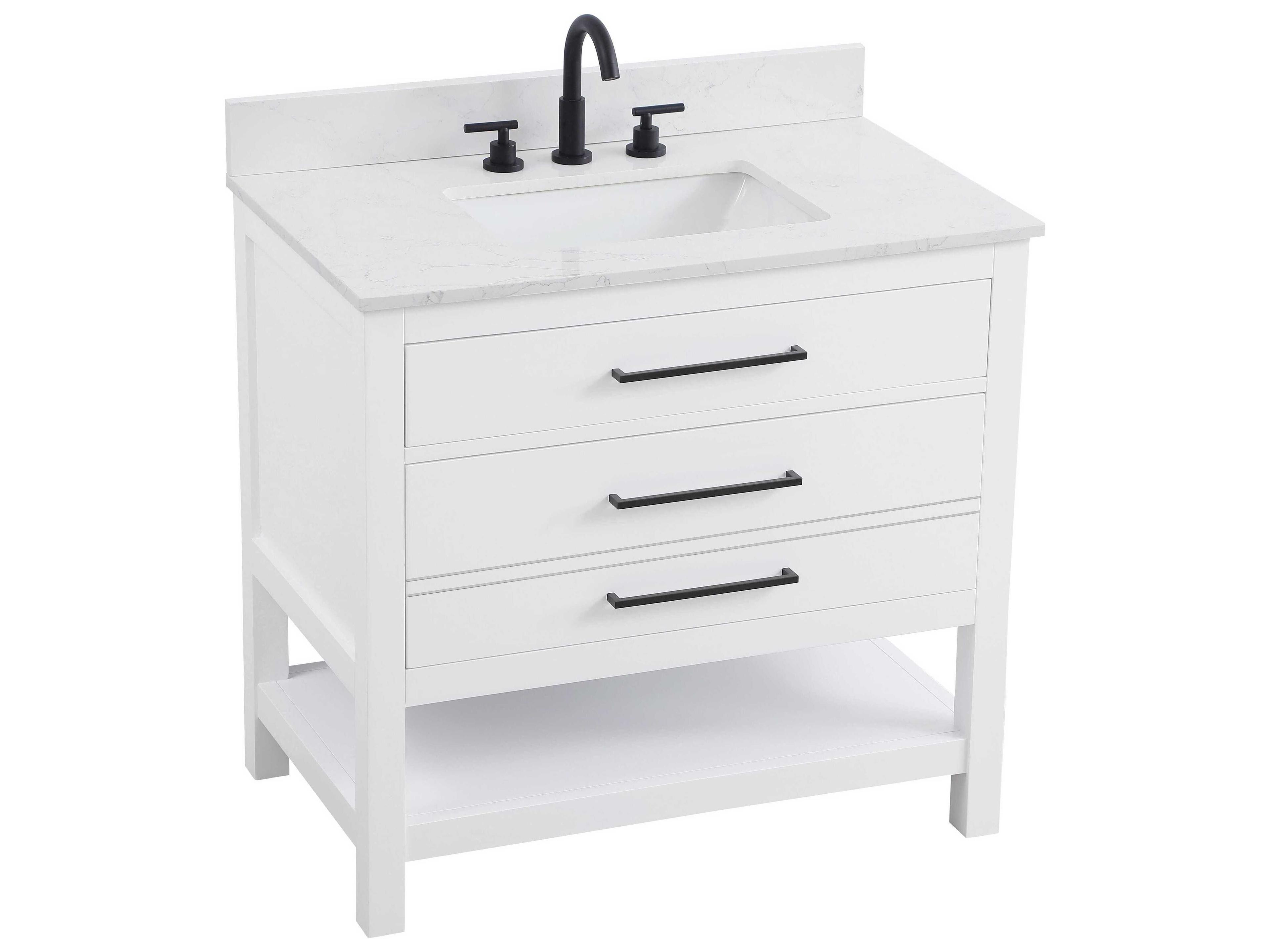 Elegant Lighting Karson White Vanity