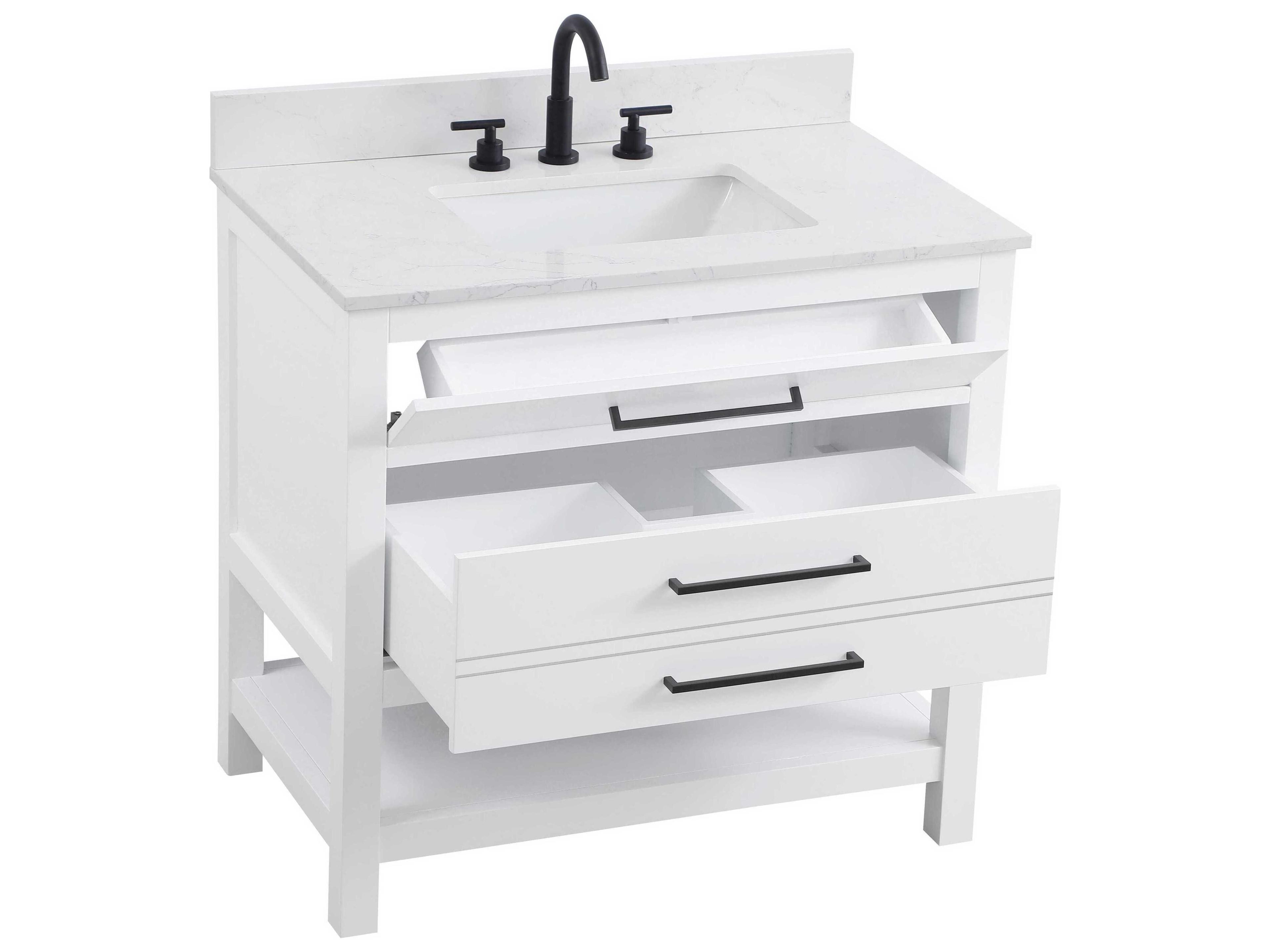 Elegant Lighting Karson White Vanity