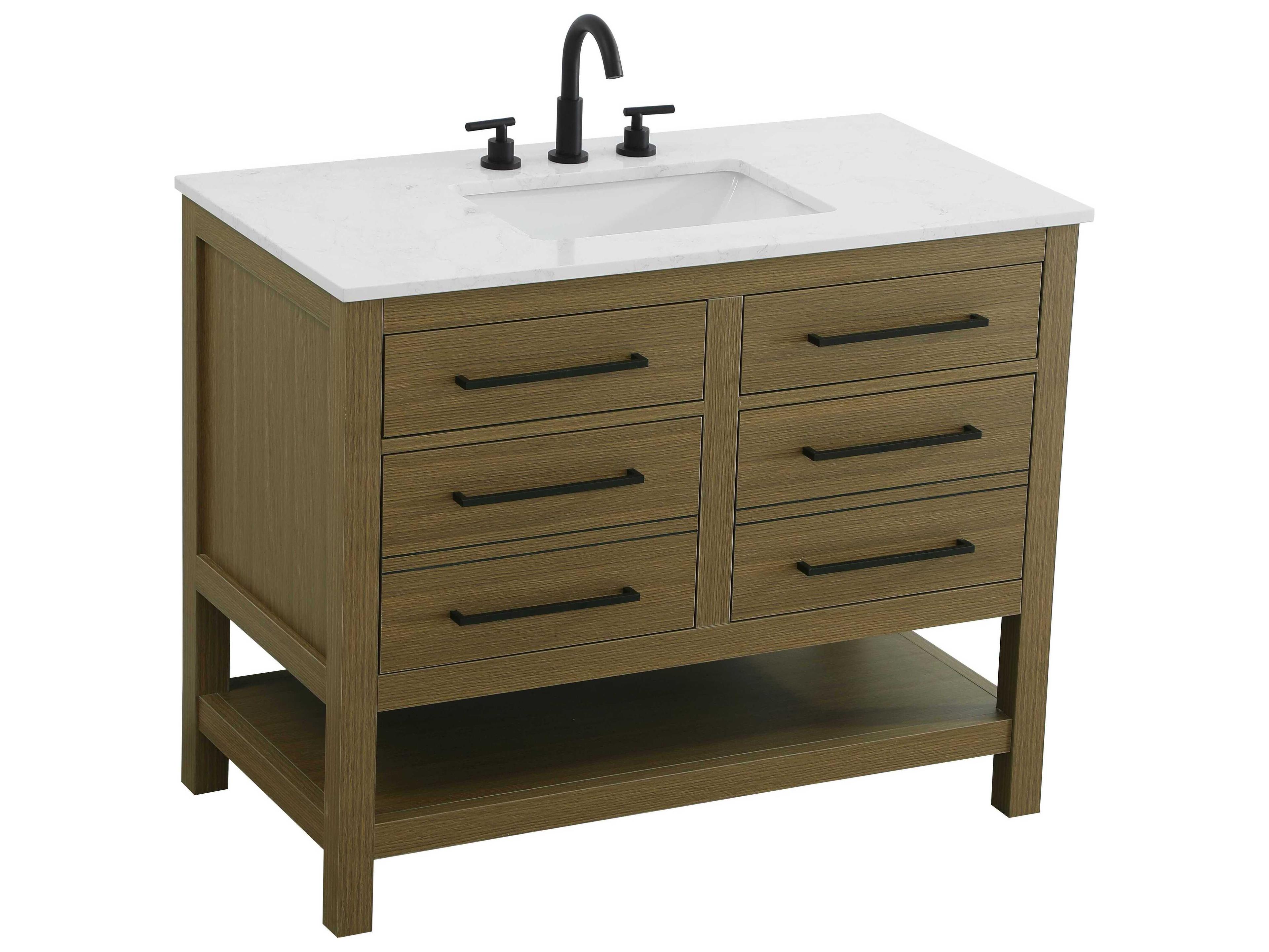 Elegant Lighting Karson Chestnut Brown Vanity