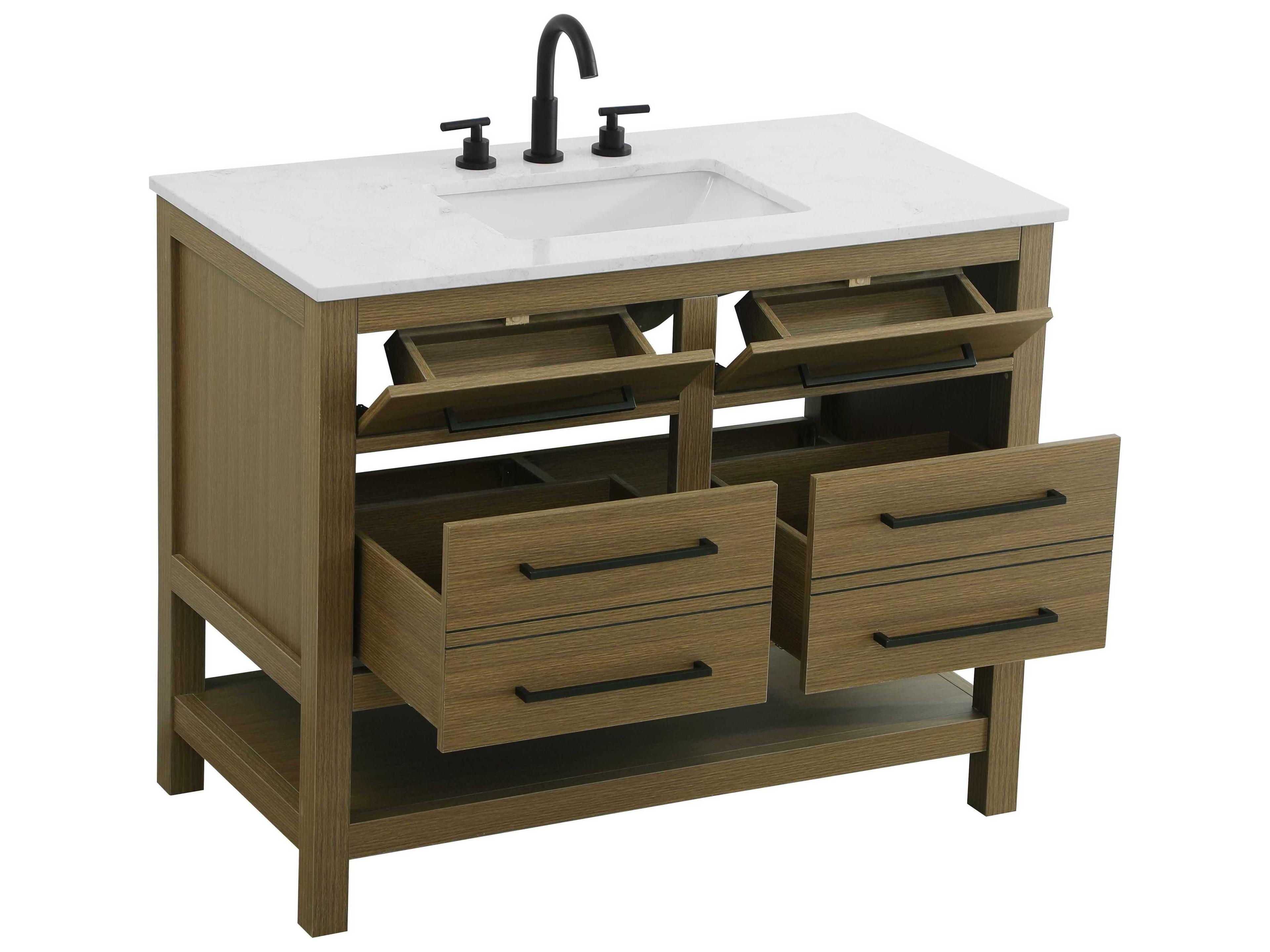 Elegant Lighting Karson Chestnut Brown Vanity