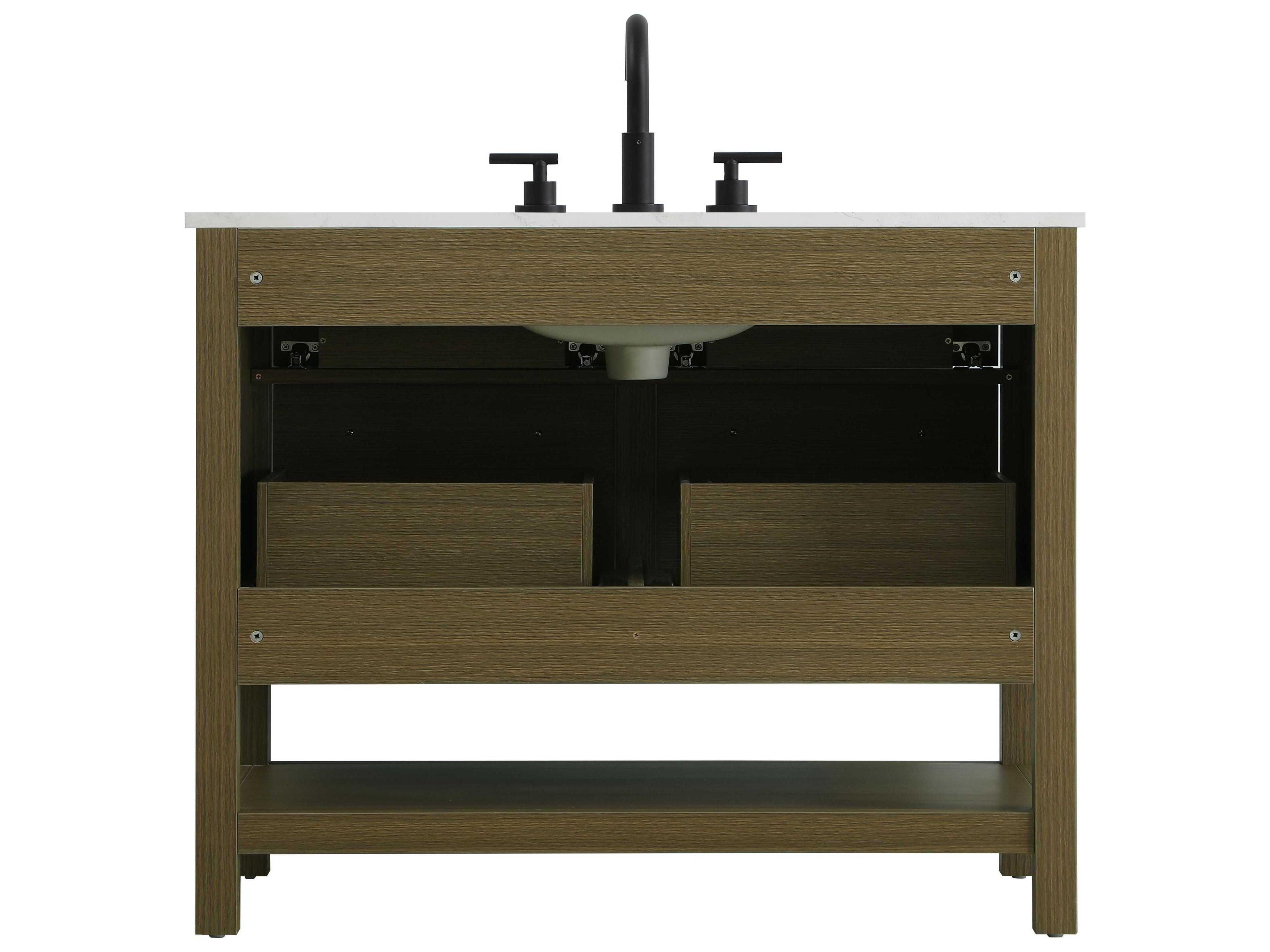 Elegant Lighting Karson Chestnut Brown Vanity