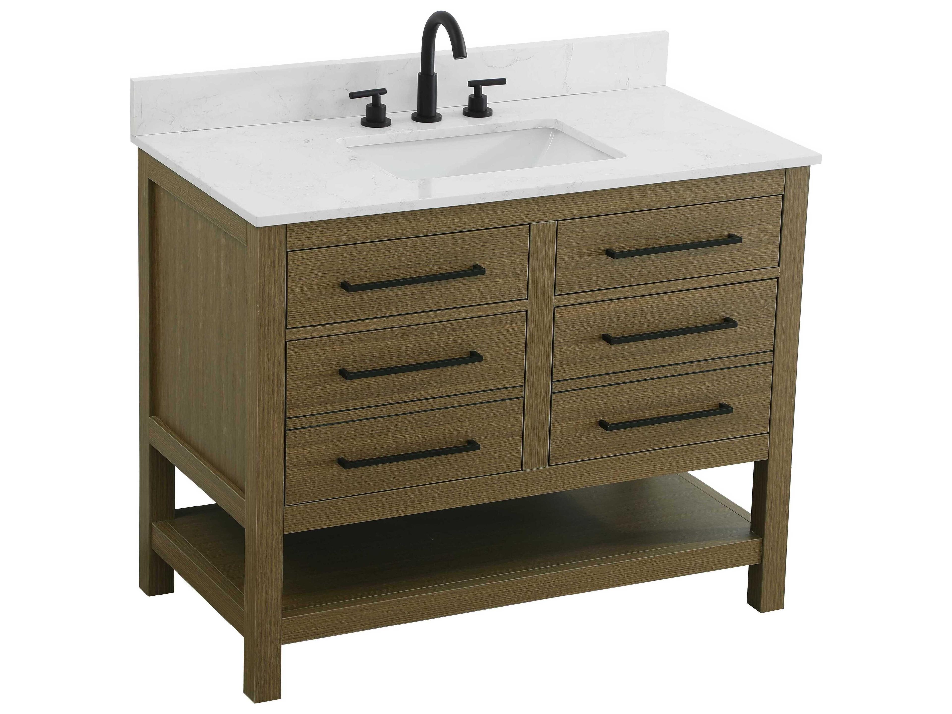 Elegant Lighting Karson Chestnut Brown Vanity