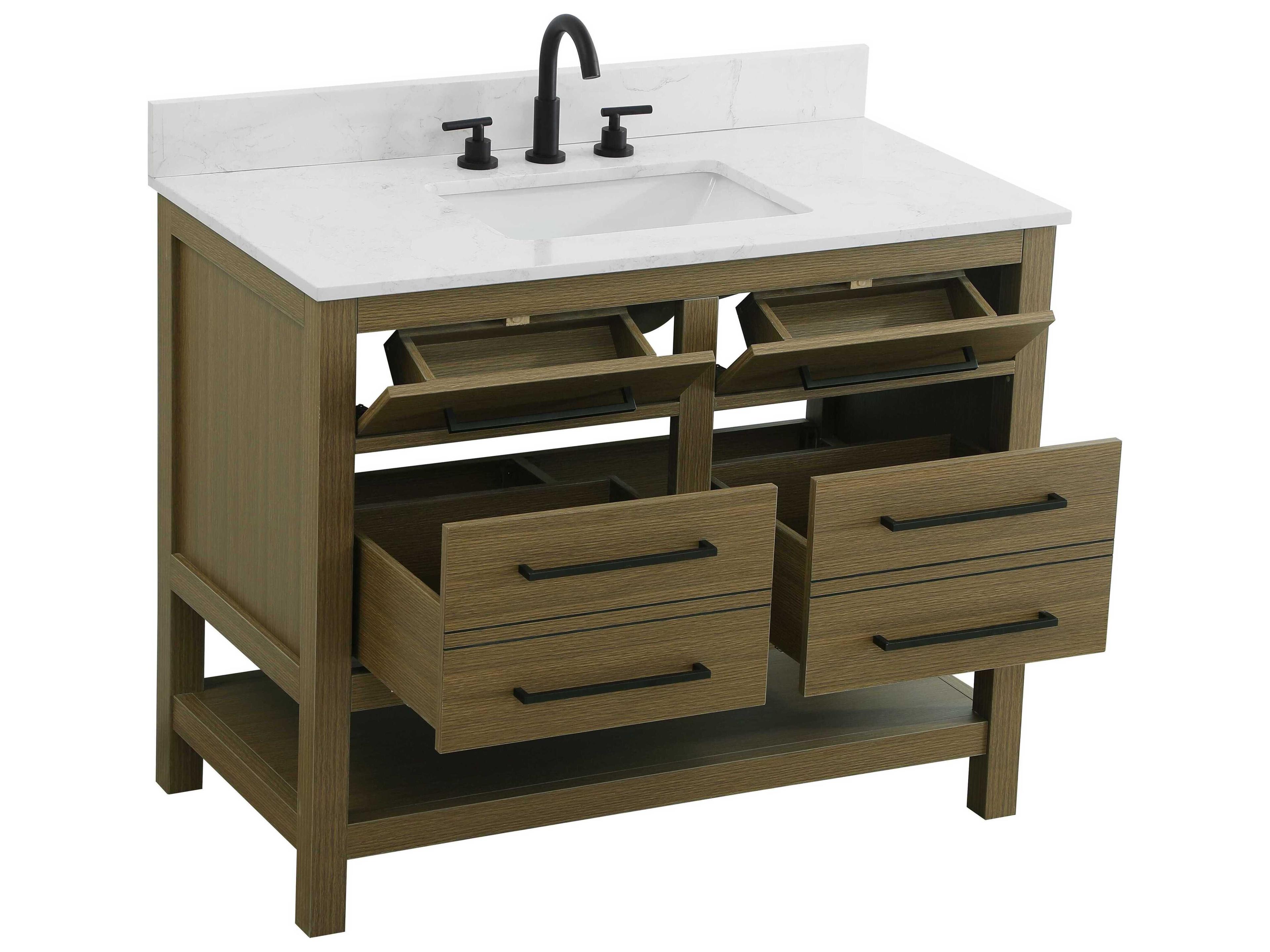 Elegant Lighting Karson Chestnut Brown Vanity