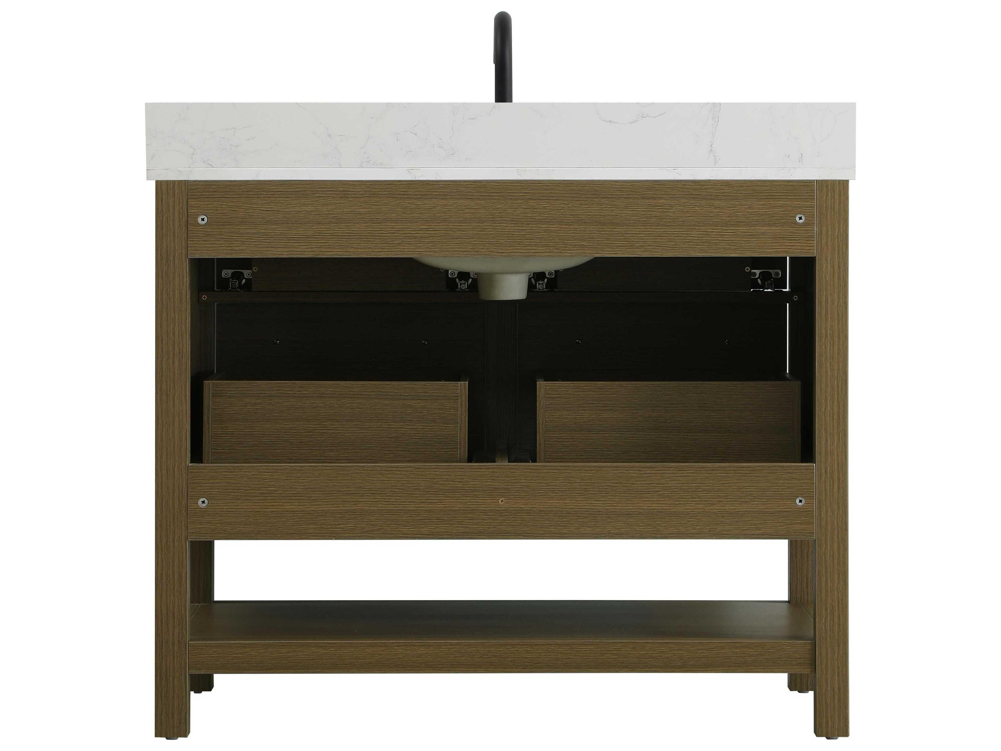 Elegant Lighting Karson Chestnut Brown Vanity