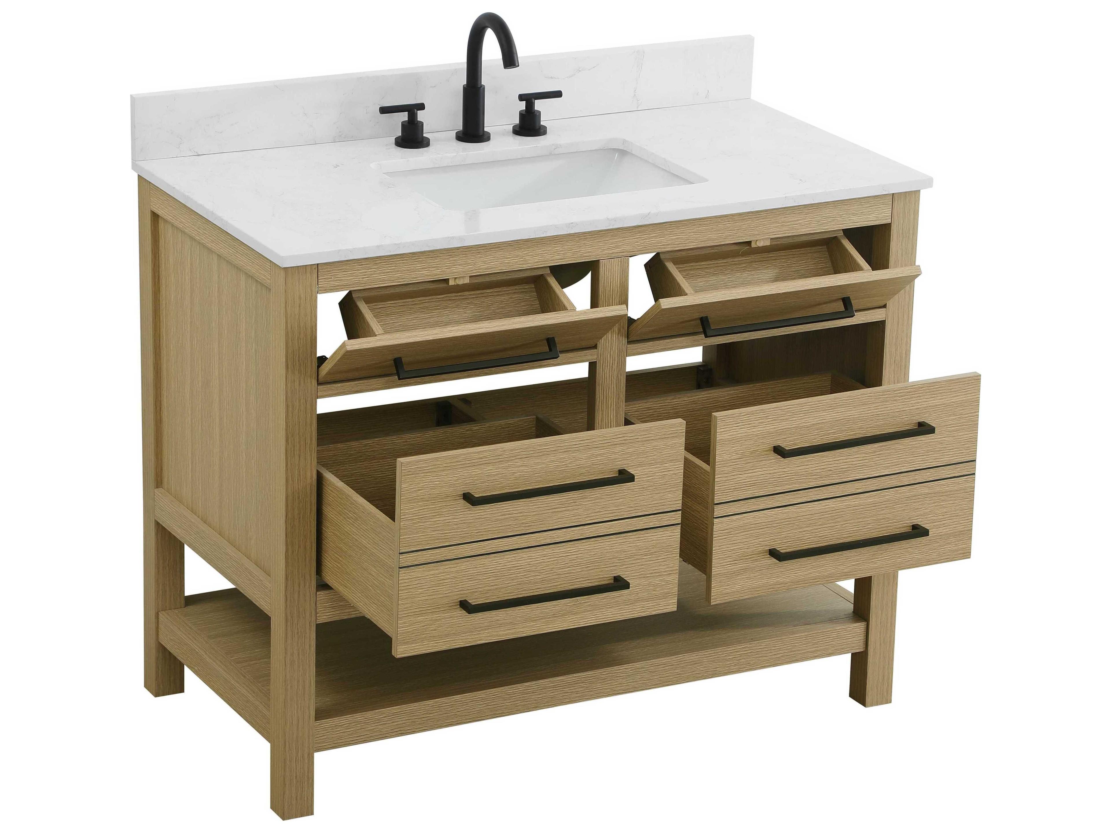 Elegant Lighting Karson Honey Brown Vanity