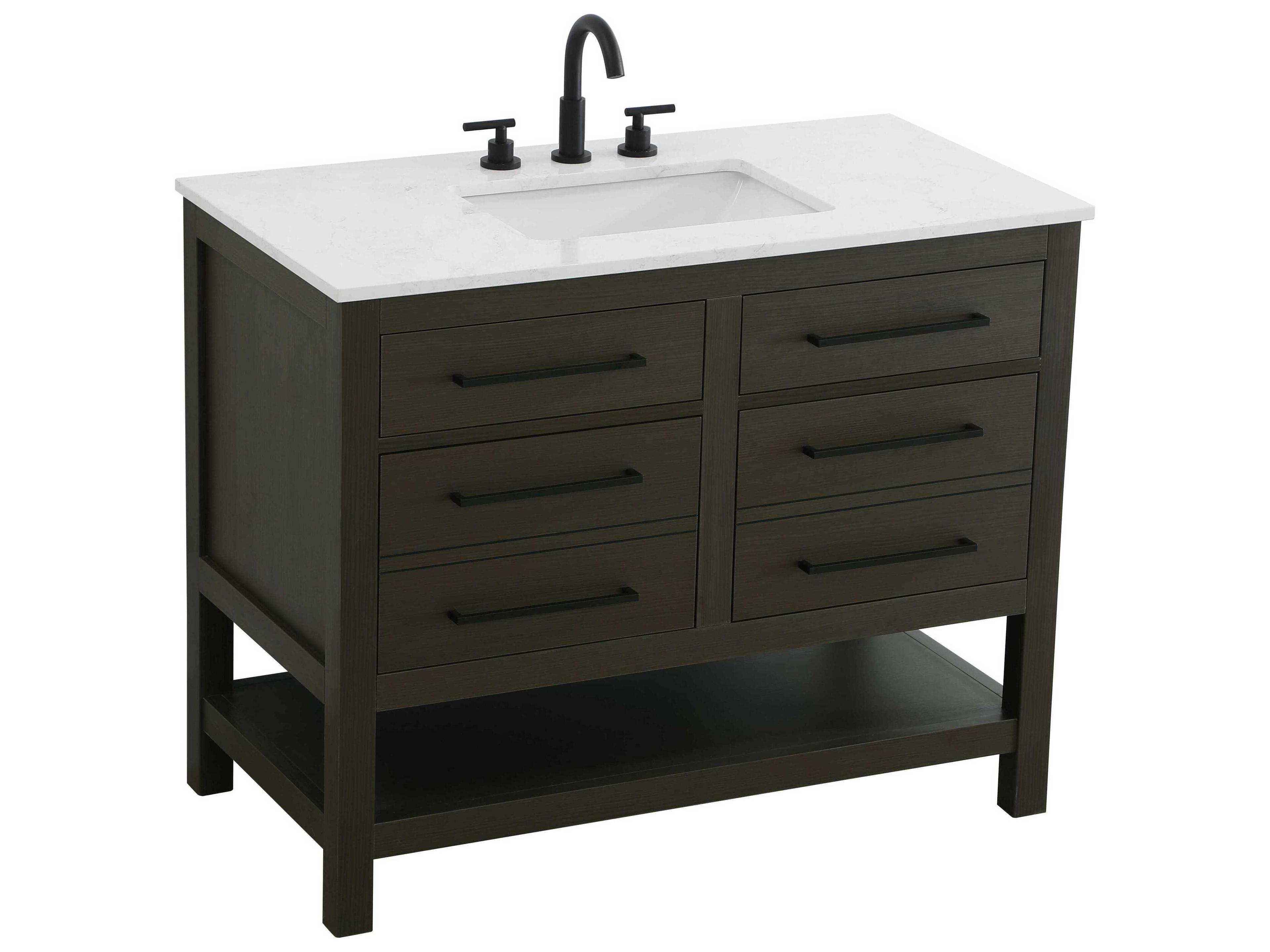 Elegant Lighting Karson Mocha Brown Vanity
