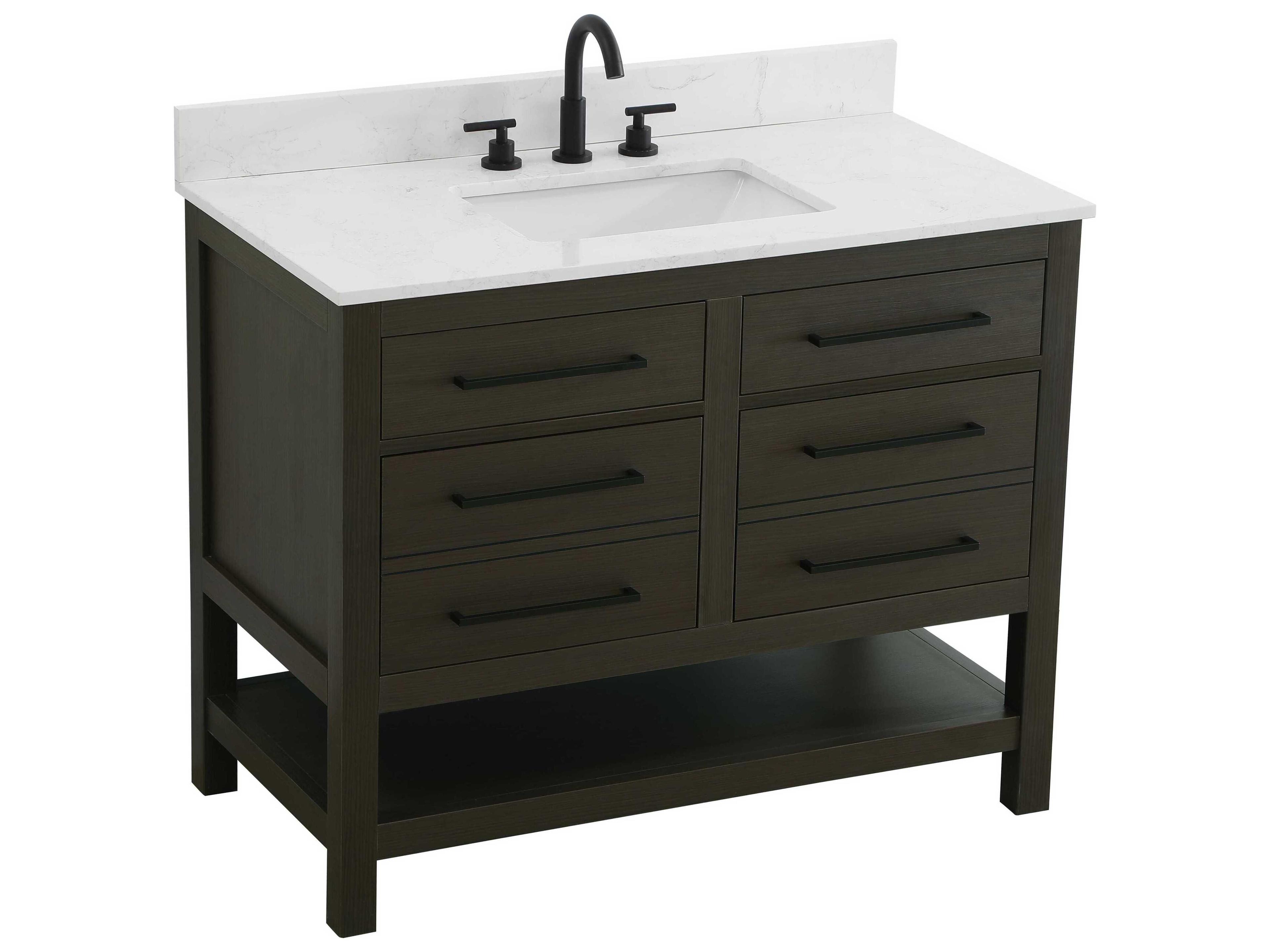 Elegant Lighting Karson Mocha Brown Vanity