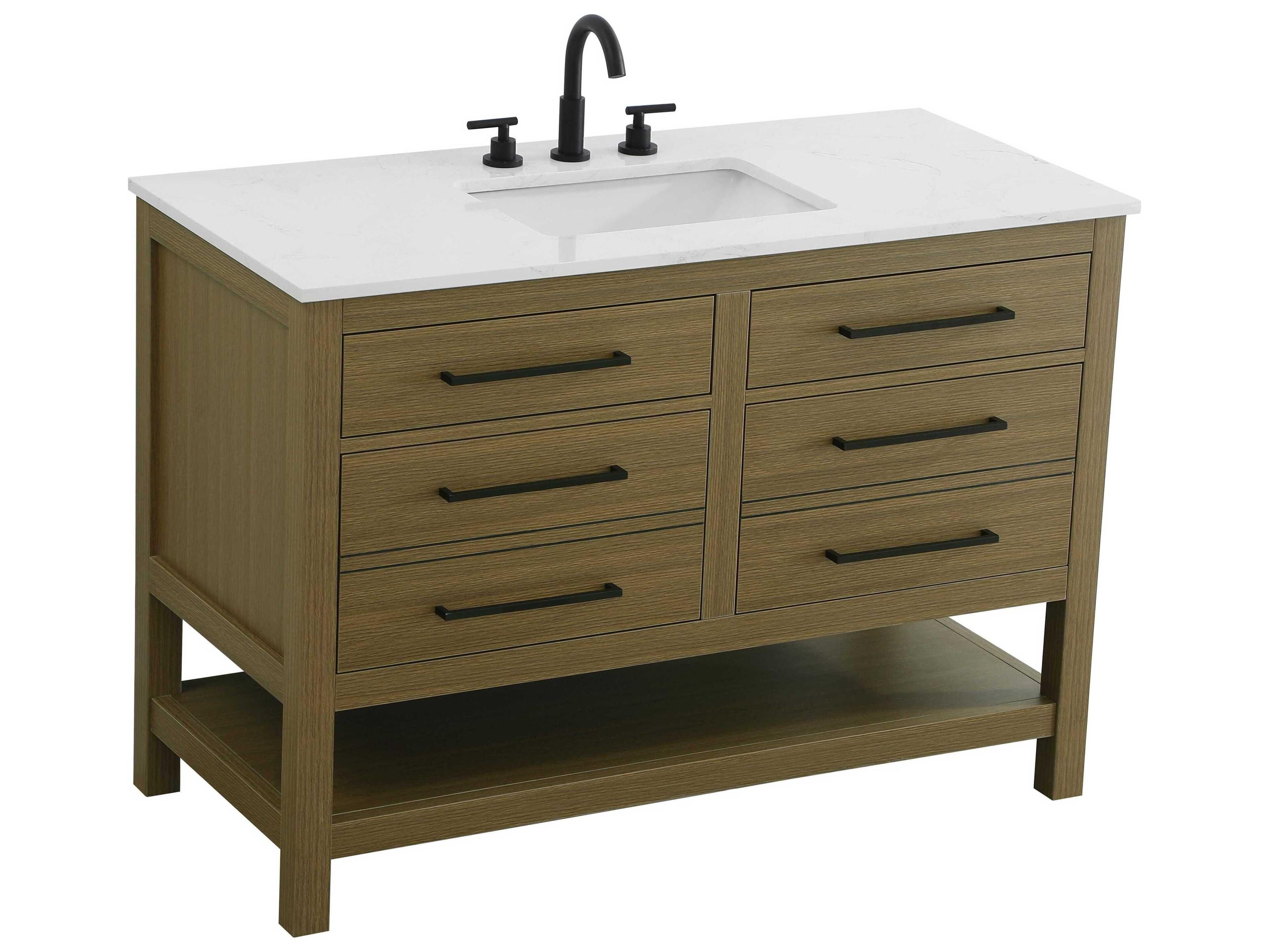 Elegant Lighting Karson Chestnut Brown Vanity