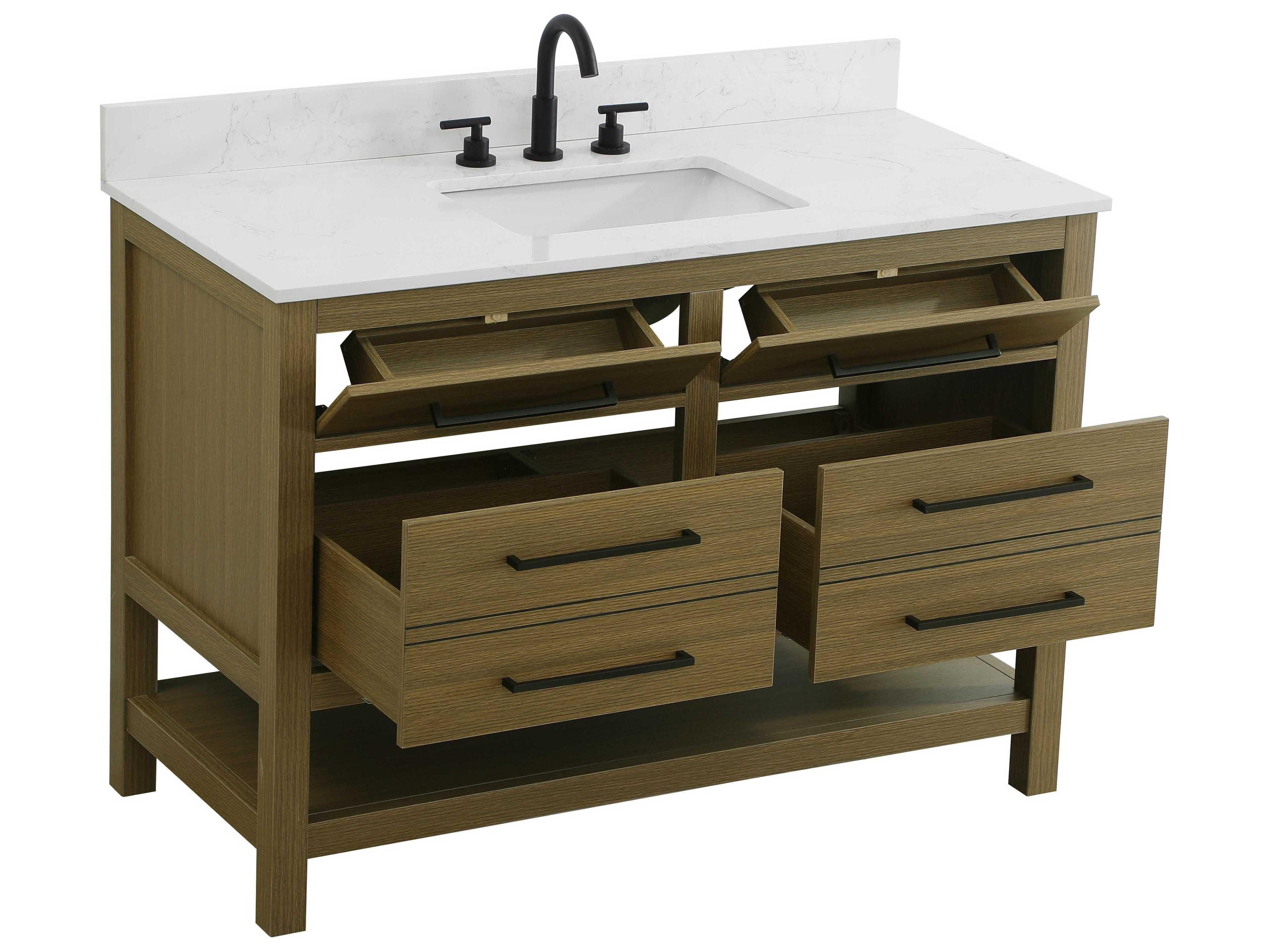 Elegant Lighting Karson Chestnut Brown Vanity