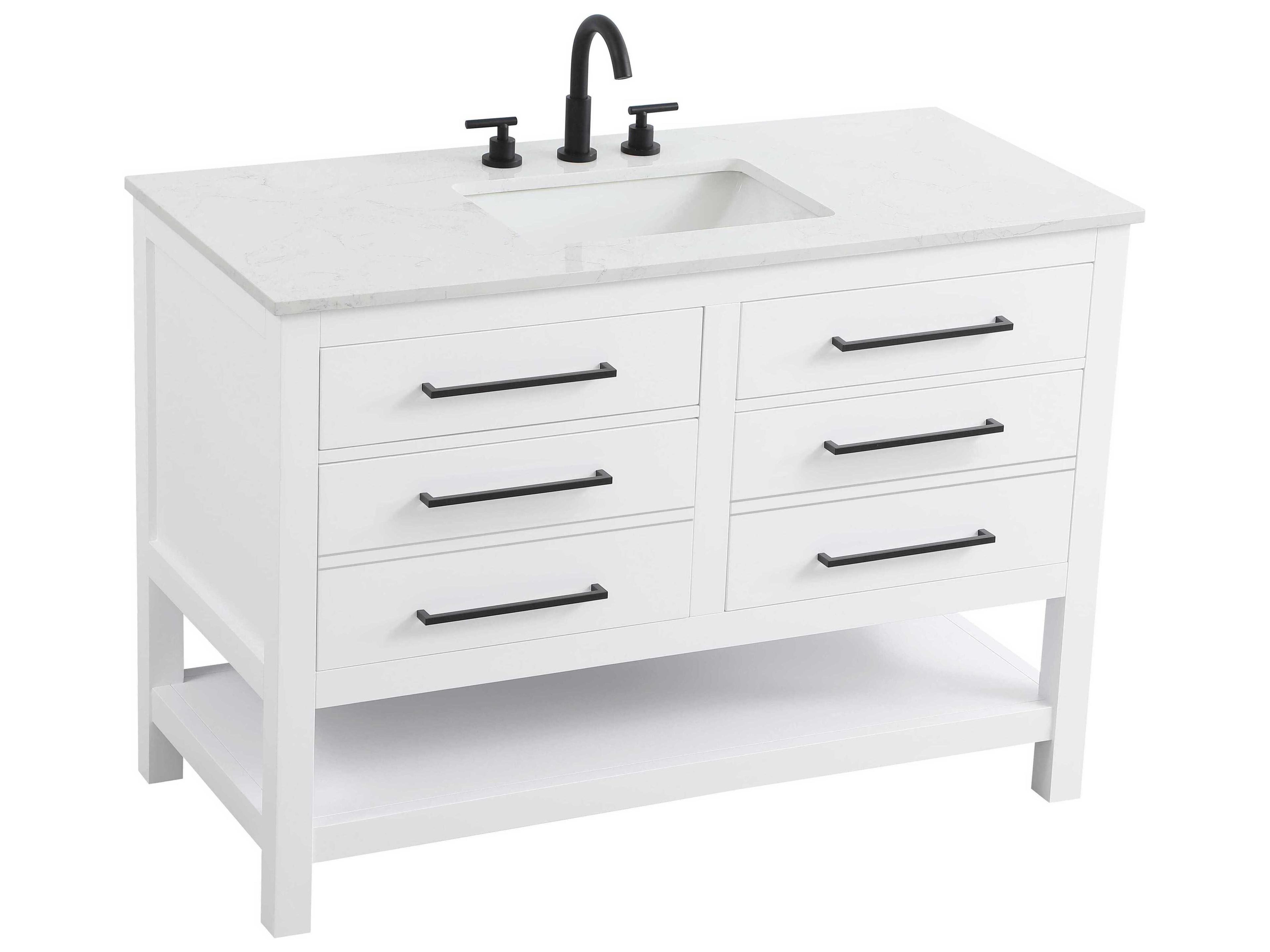 Elegant Lighting Karson White Vanity