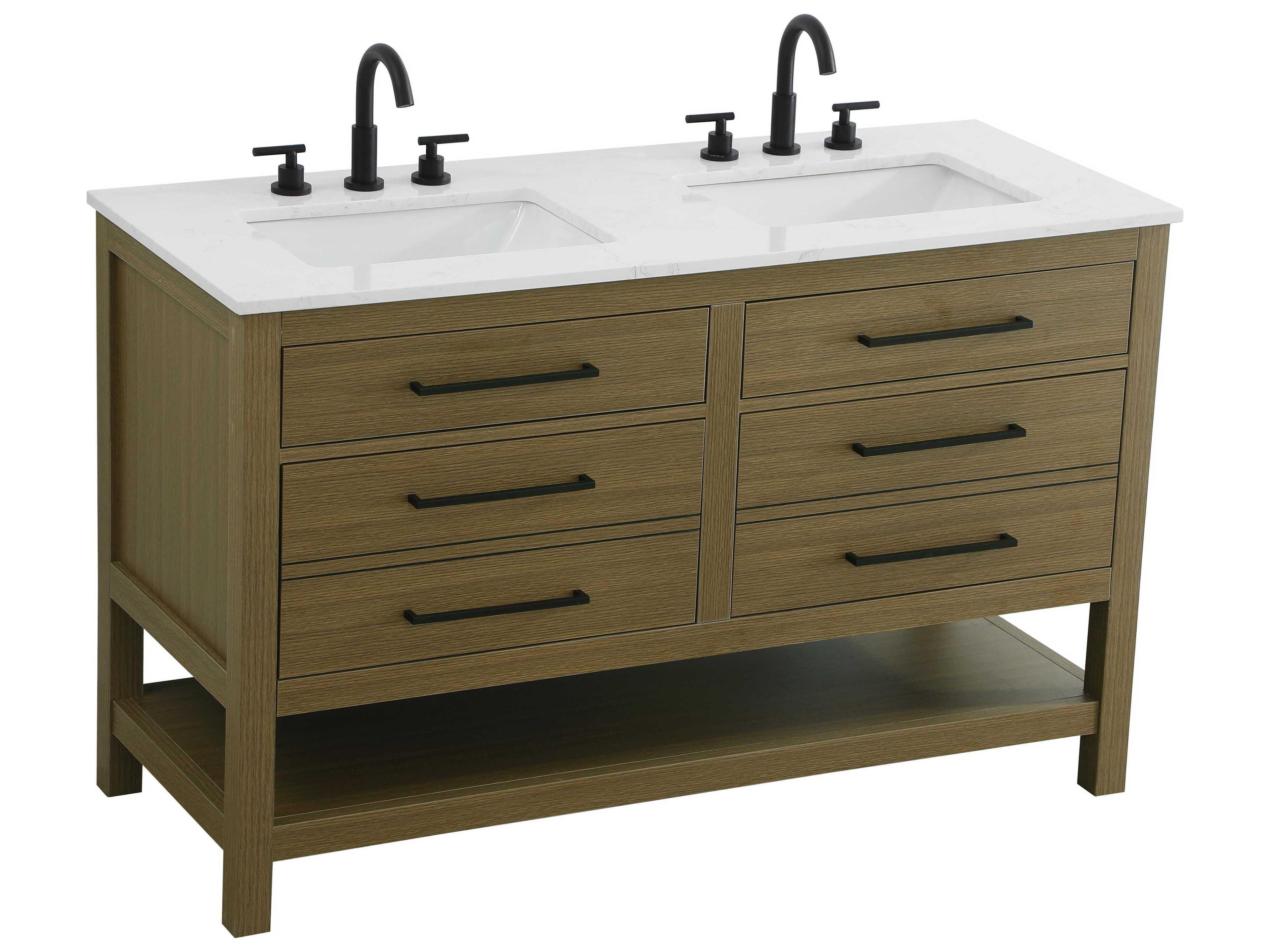 Elegant Lighting Karson Chestnut Brown Vanity