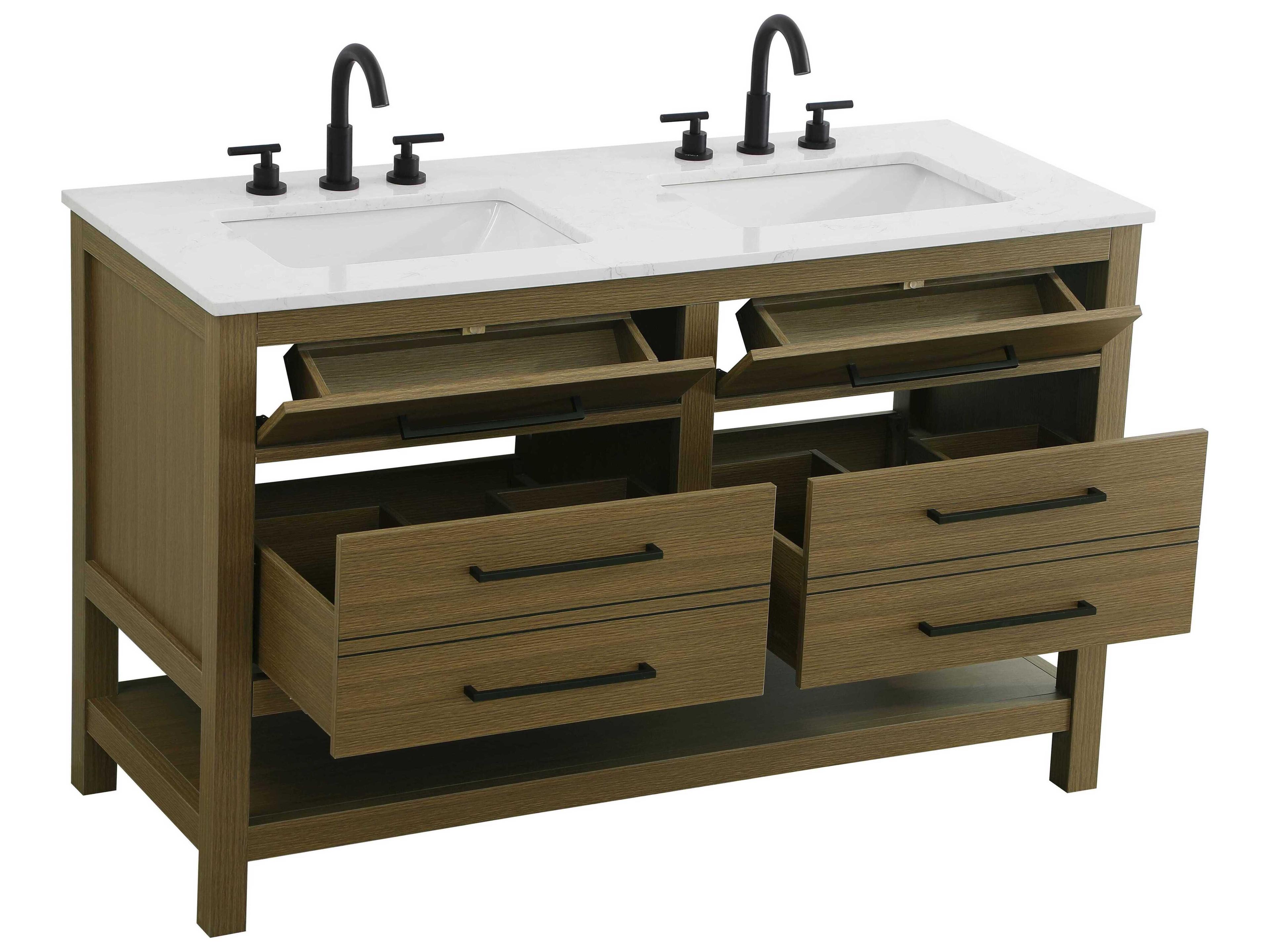 Elegant Lighting Karson Chestnut Brown Vanity