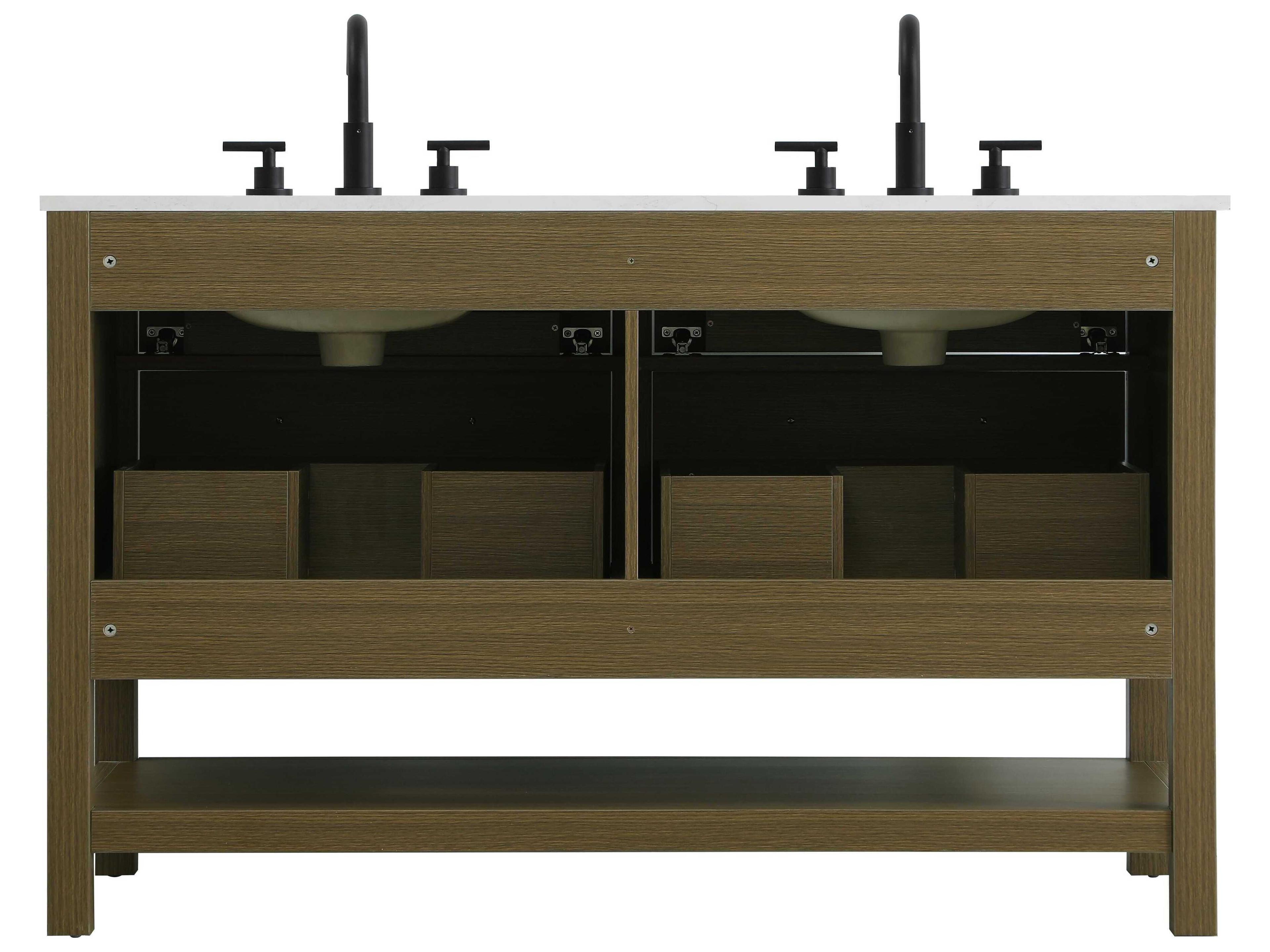 Elegant Lighting Karson Chestnut Brown Vanity