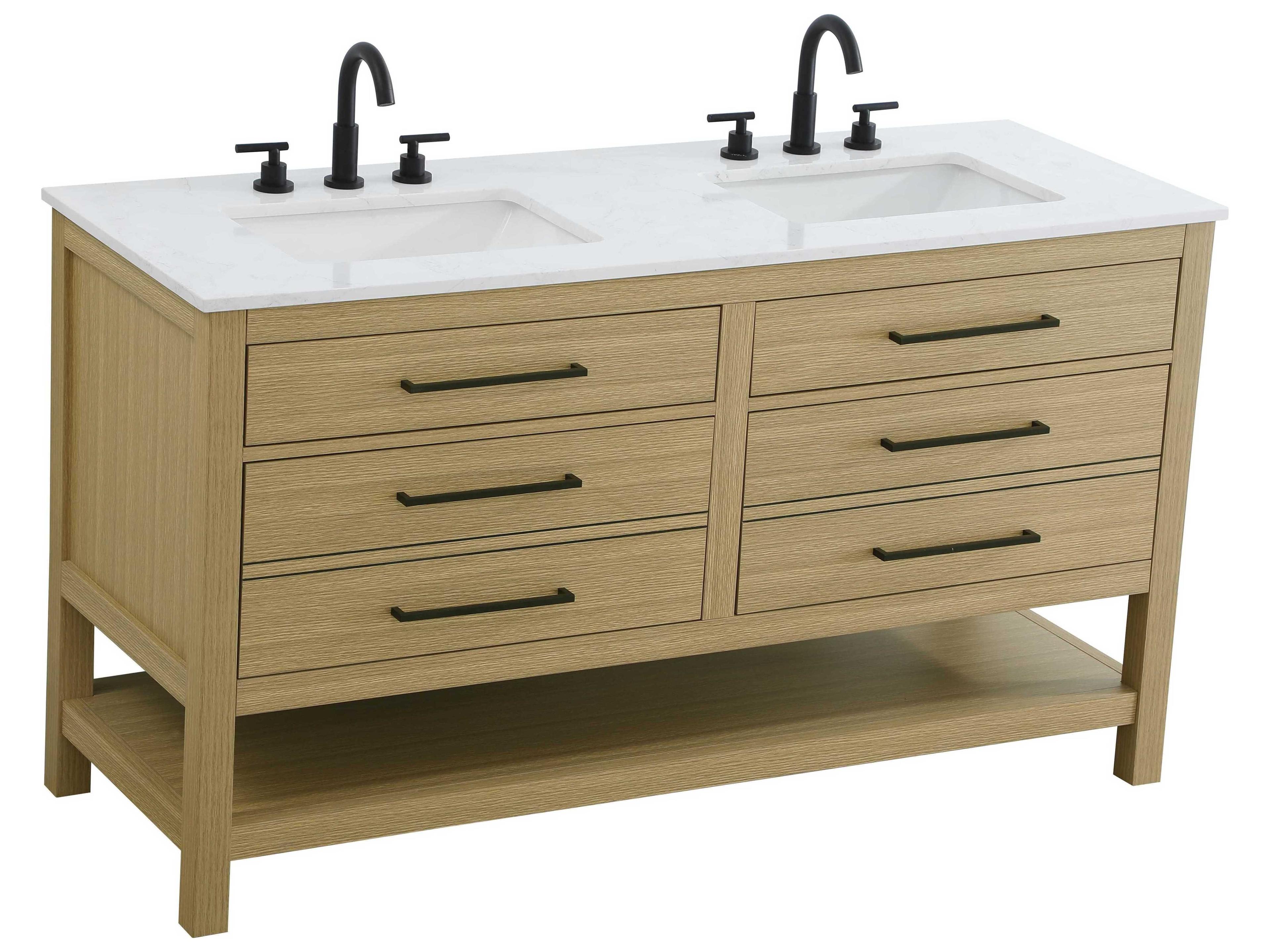 Elegant Lighting Karson Honey Brown Vanity