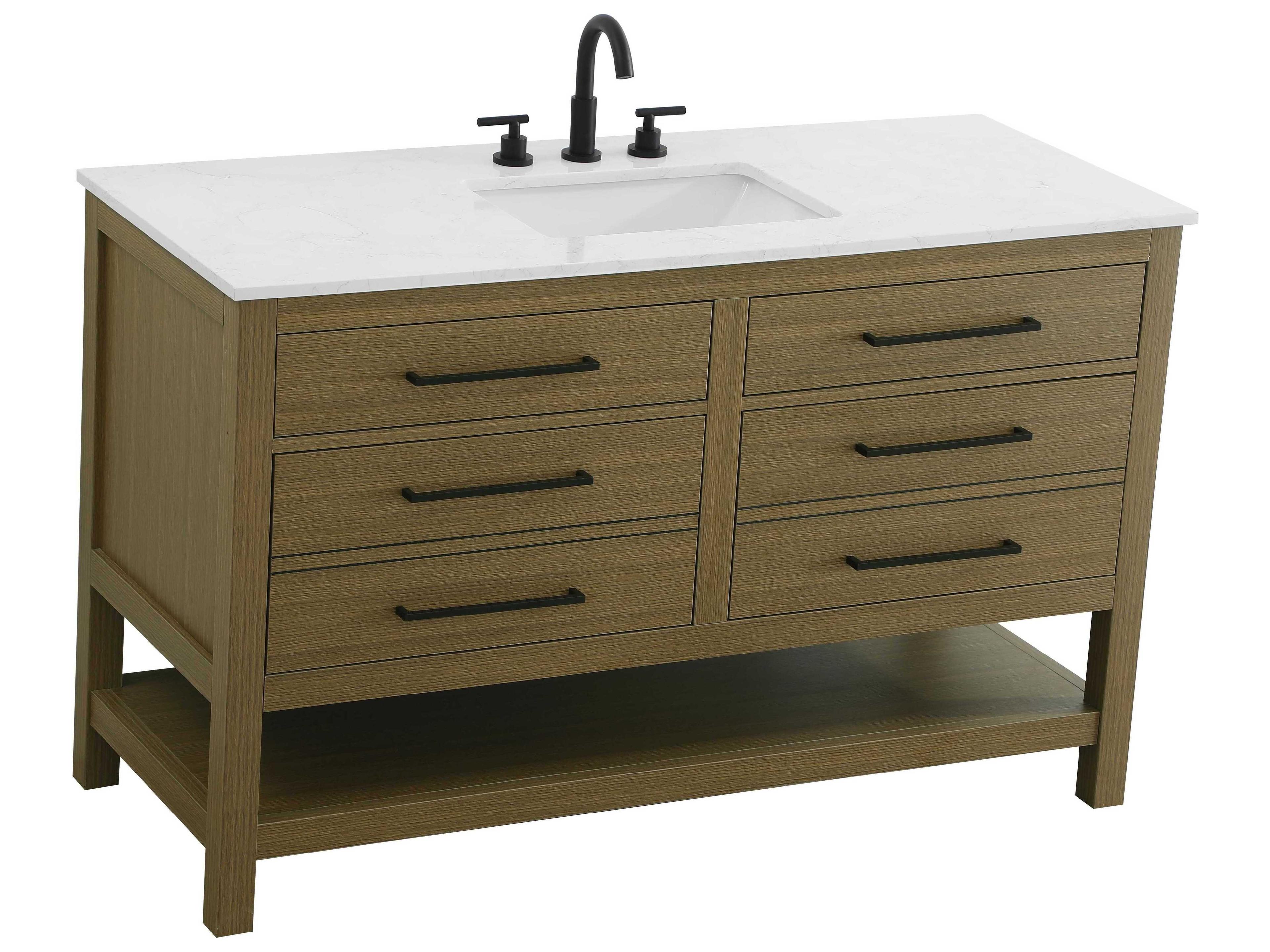 Elegant Lighting Karson Chestnut Brown Vanity