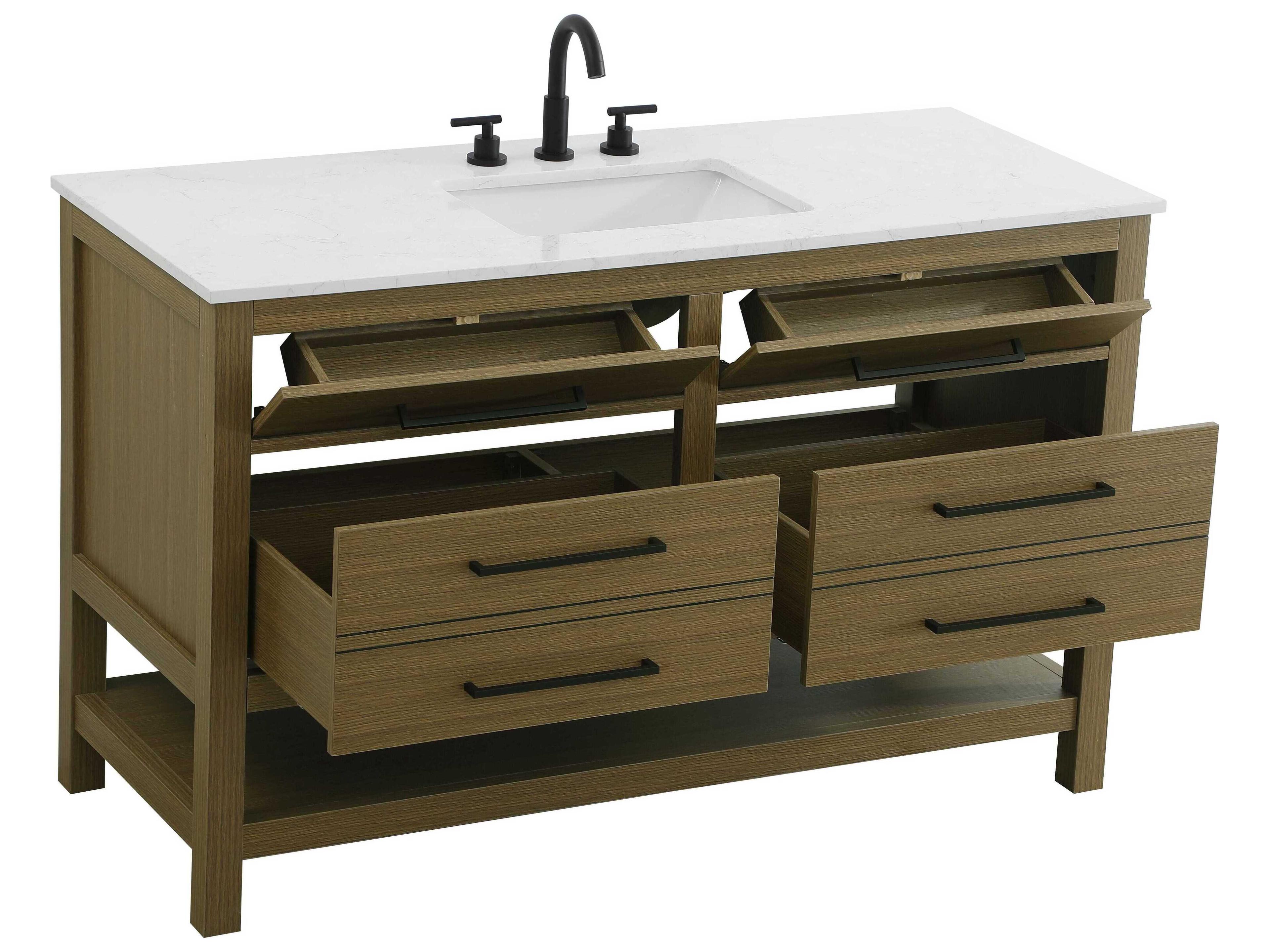 Elegant Lighting Karson Chestnut Brown Vanity