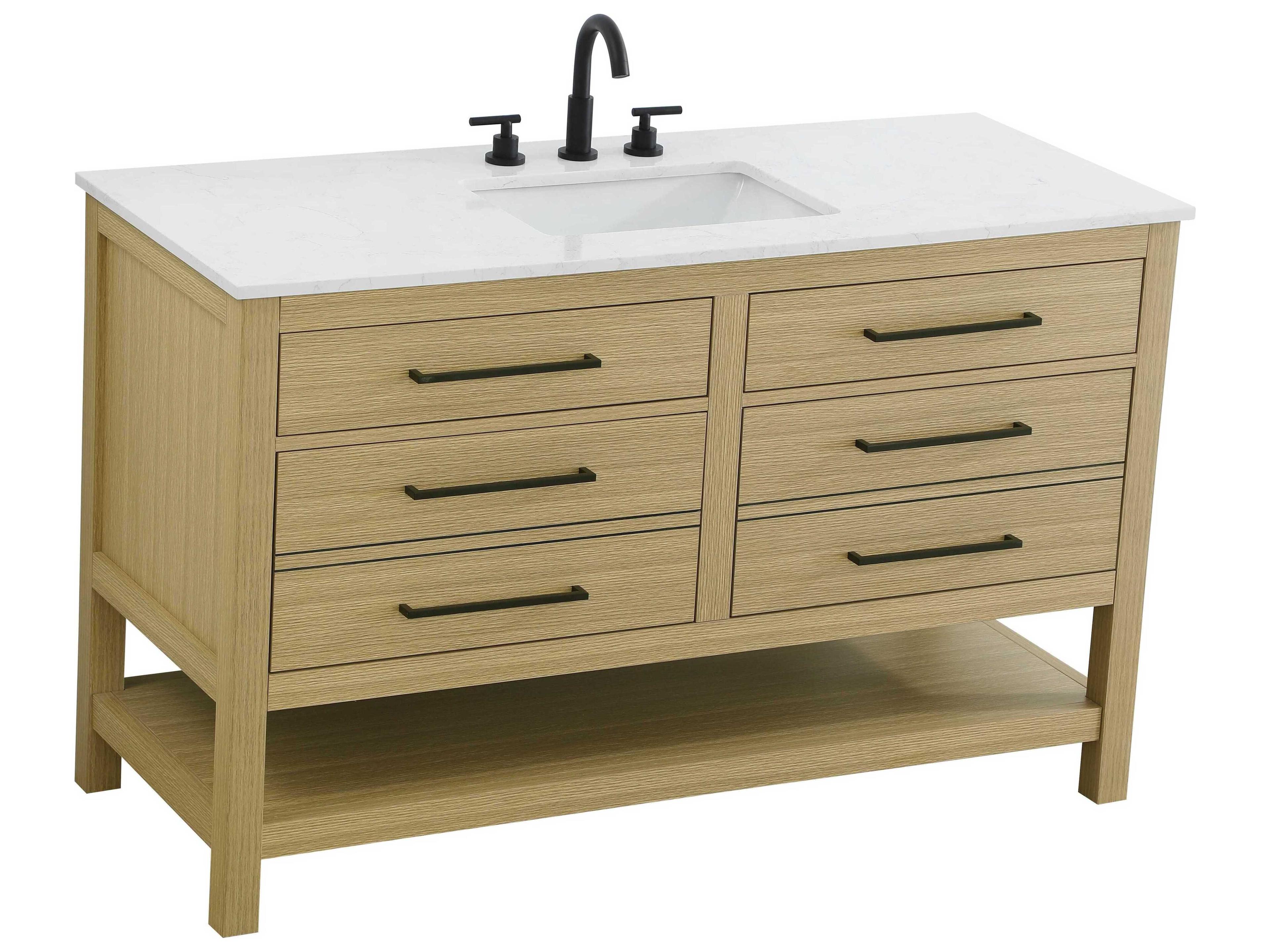 Elegant Lighting Karson Honey Brown Vanity