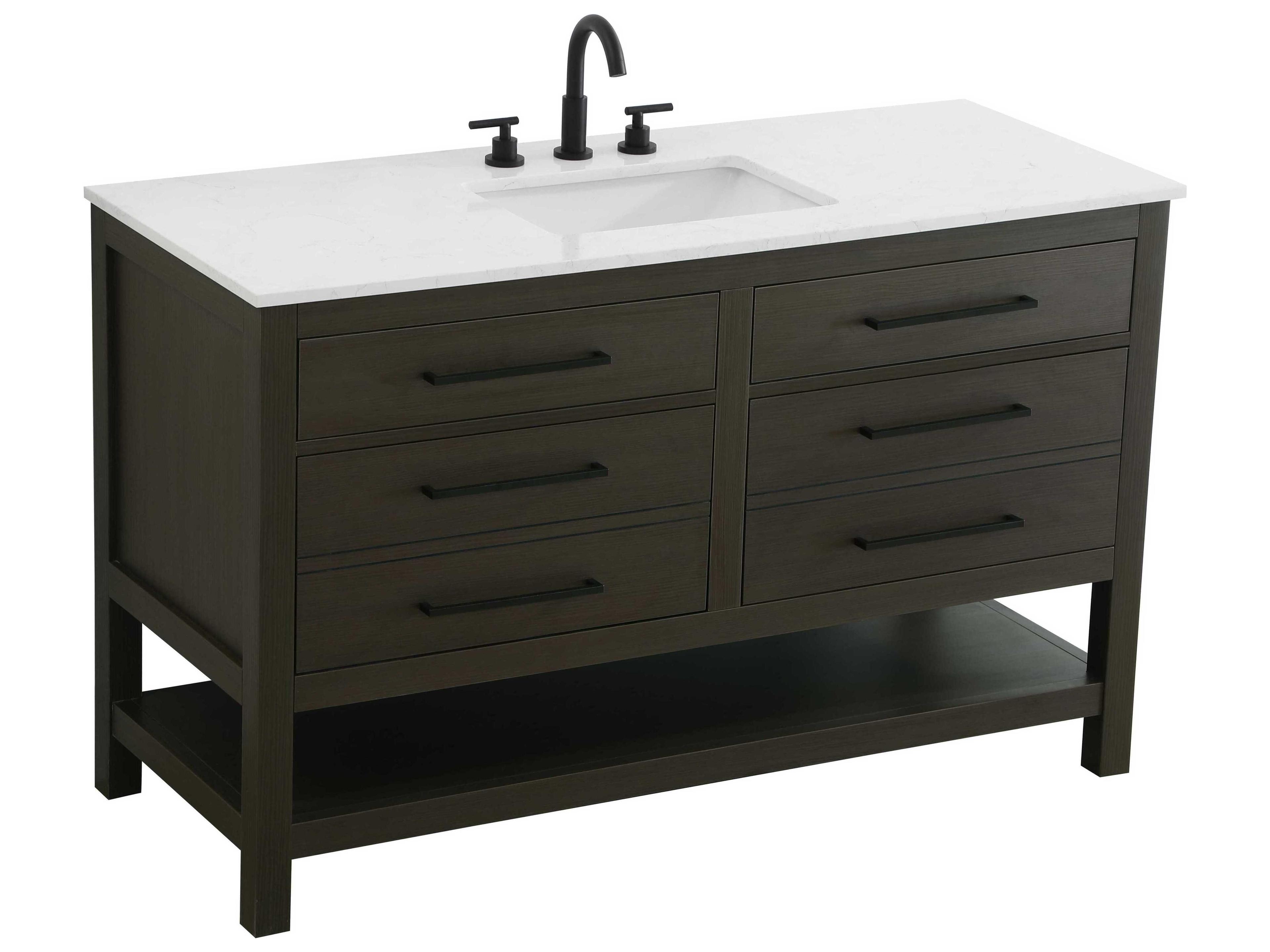 Elegant Lighting Karson Mocha Brown Vanity