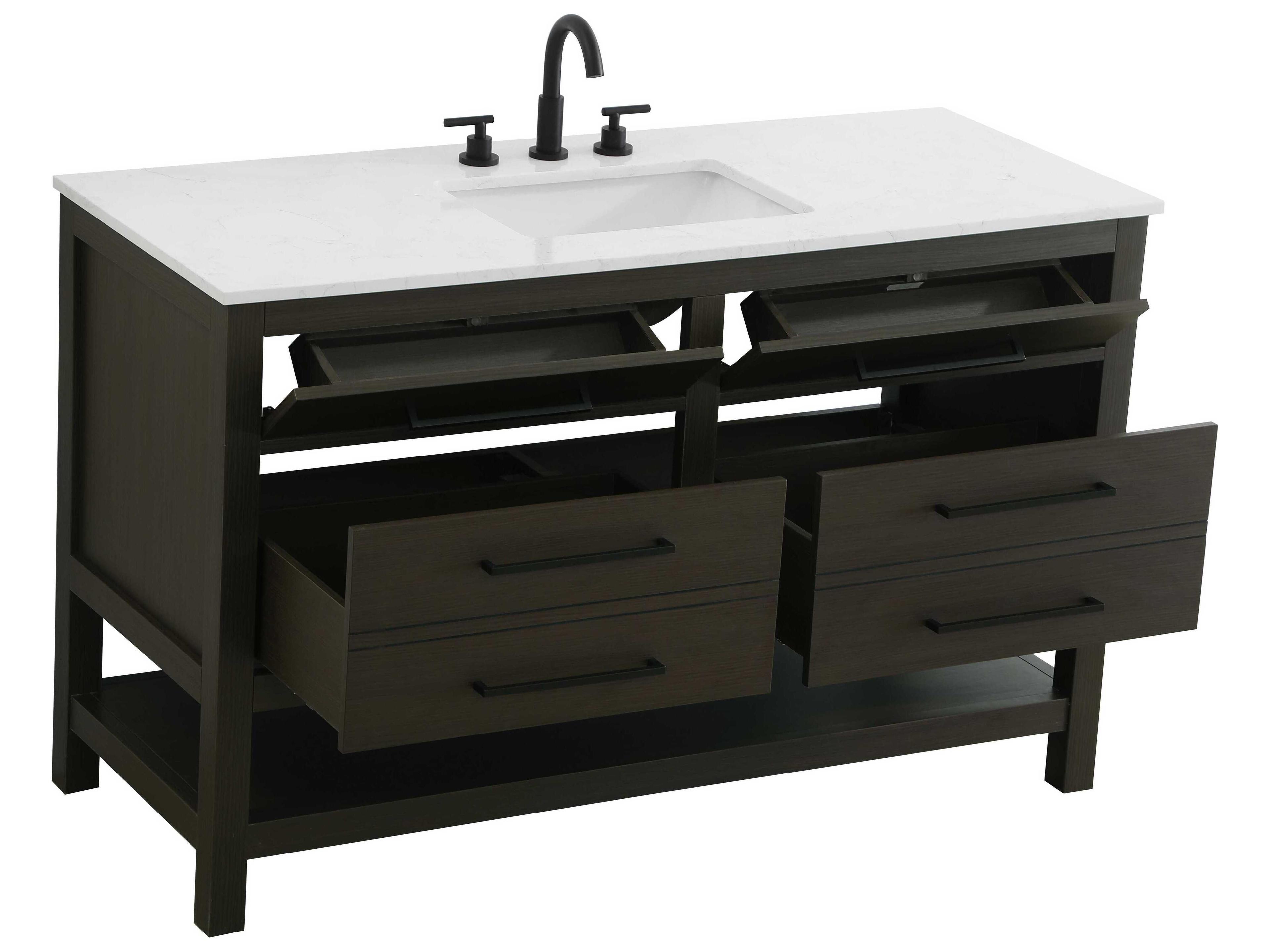 Elegant Lighting Karson Mocha Brown Vanity