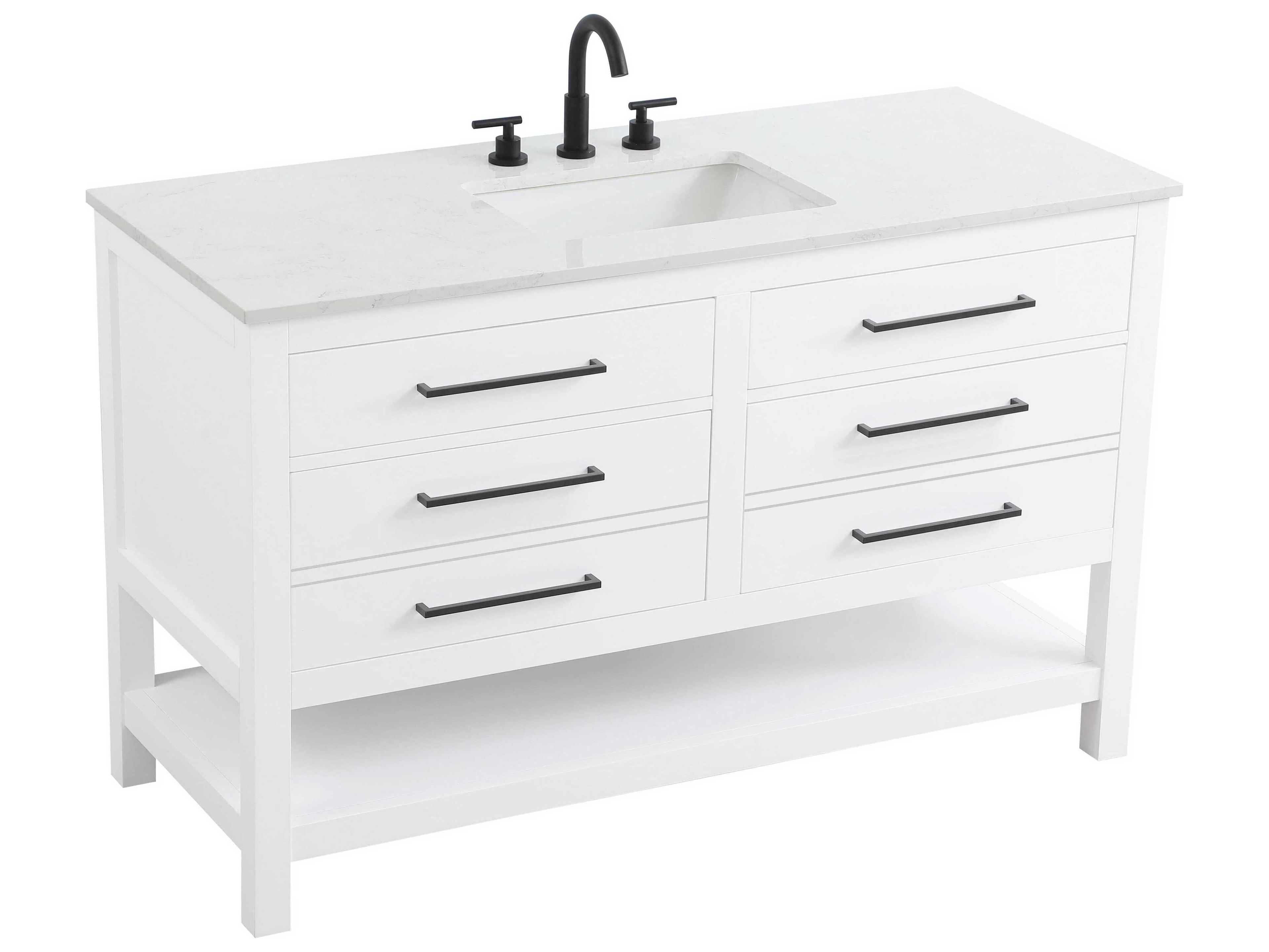 Elegant Lighting Karson White Vanity