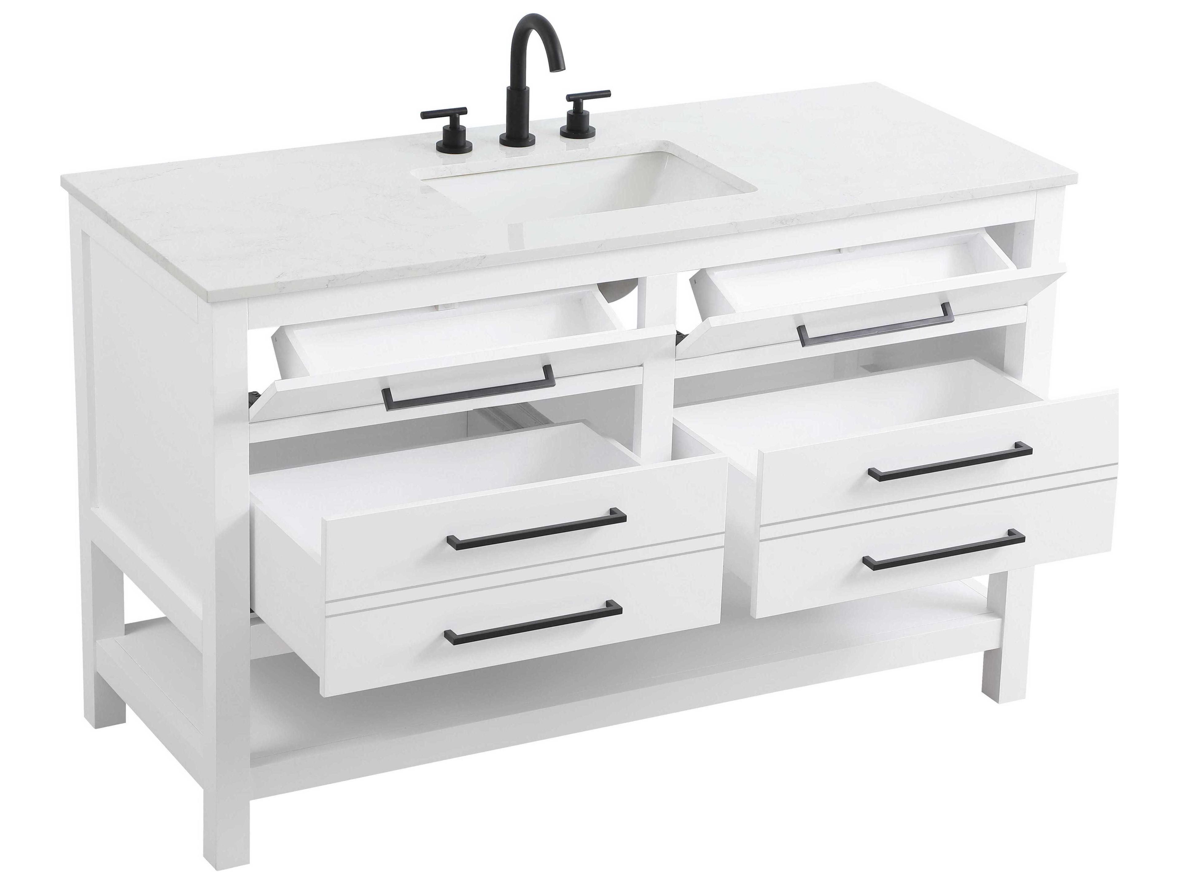 Elegant Lighting Karson White Vanity