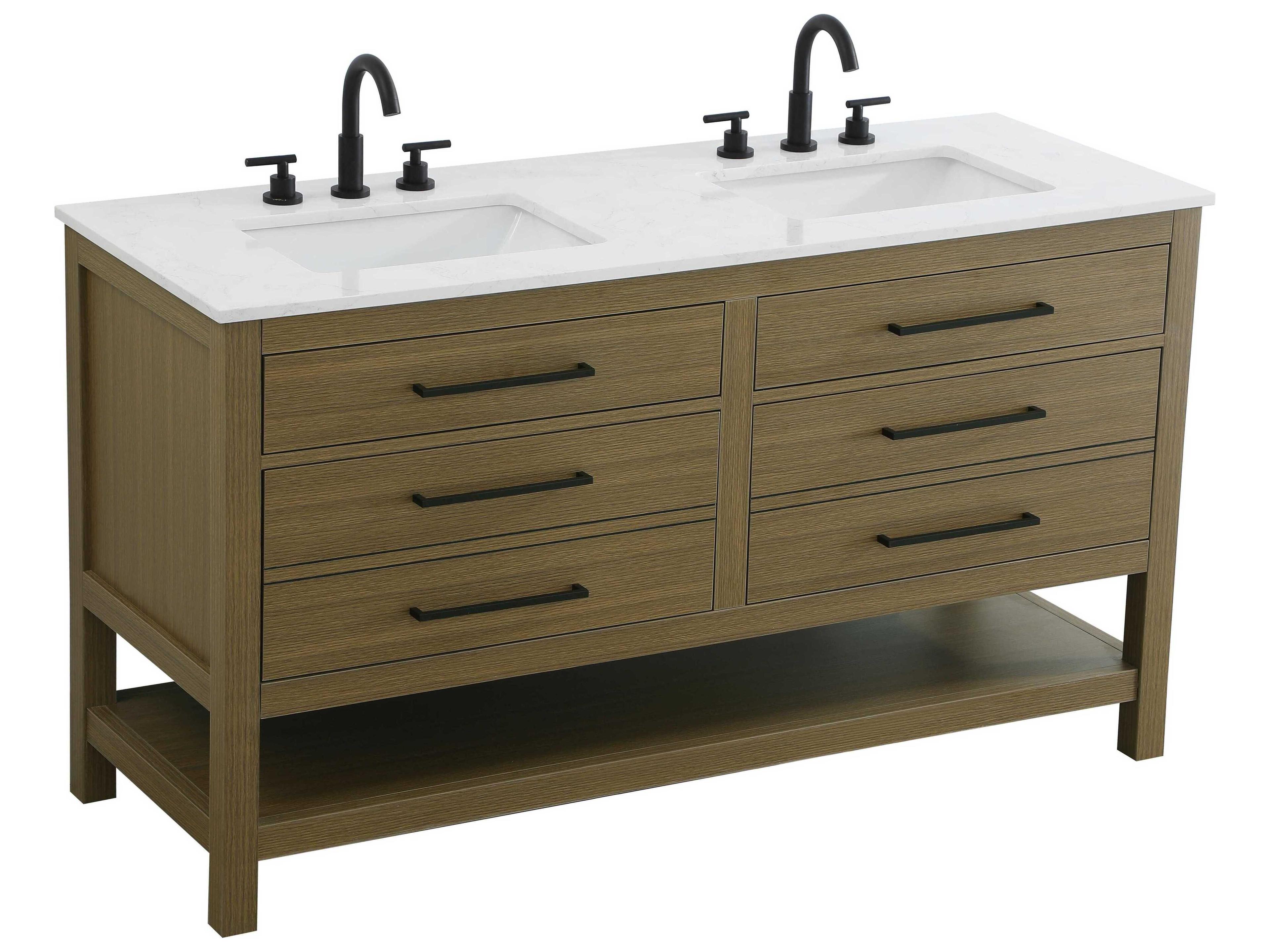 Elegant Lighting Karson Chestnut Brown Vanity