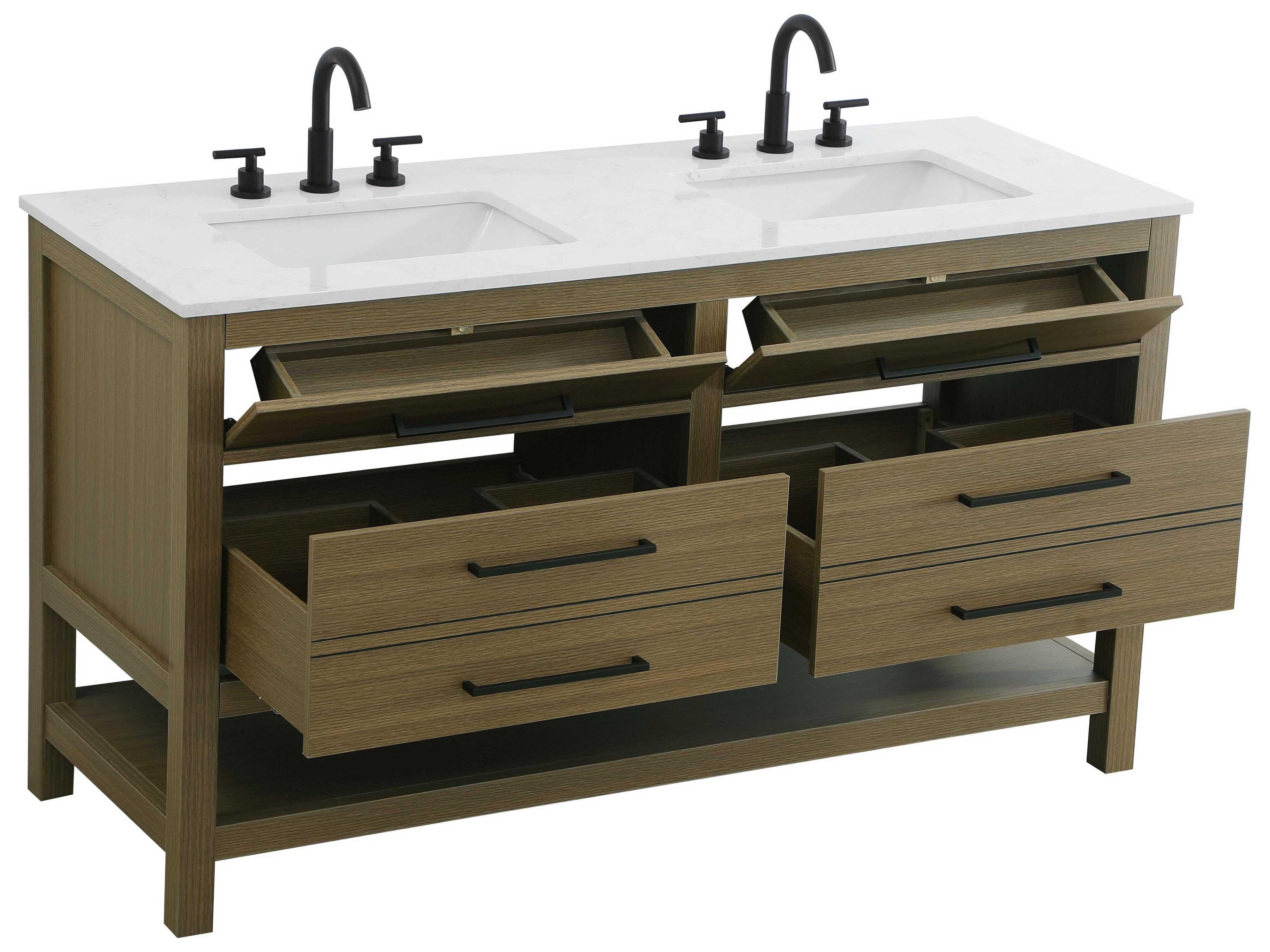 Elegant Lighting Karson Chestnut Brown Vanity