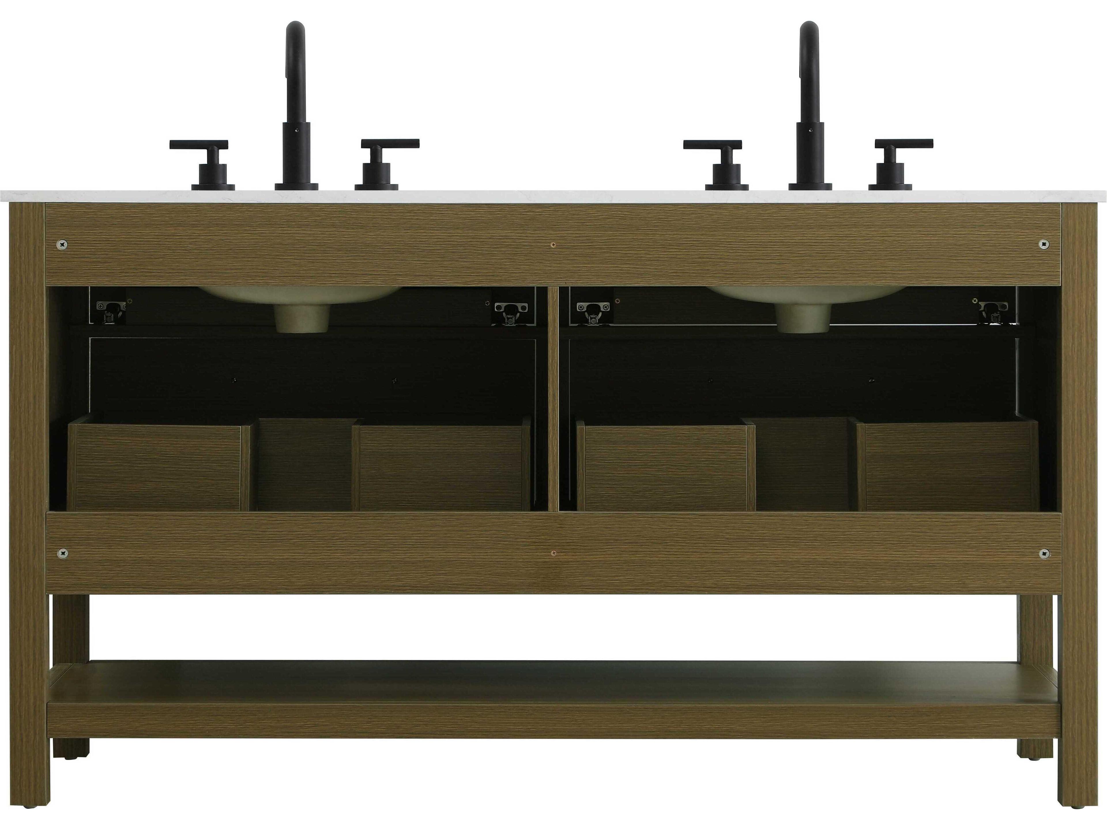 Elegant Lighting Karson Chestnut Brown Vanity