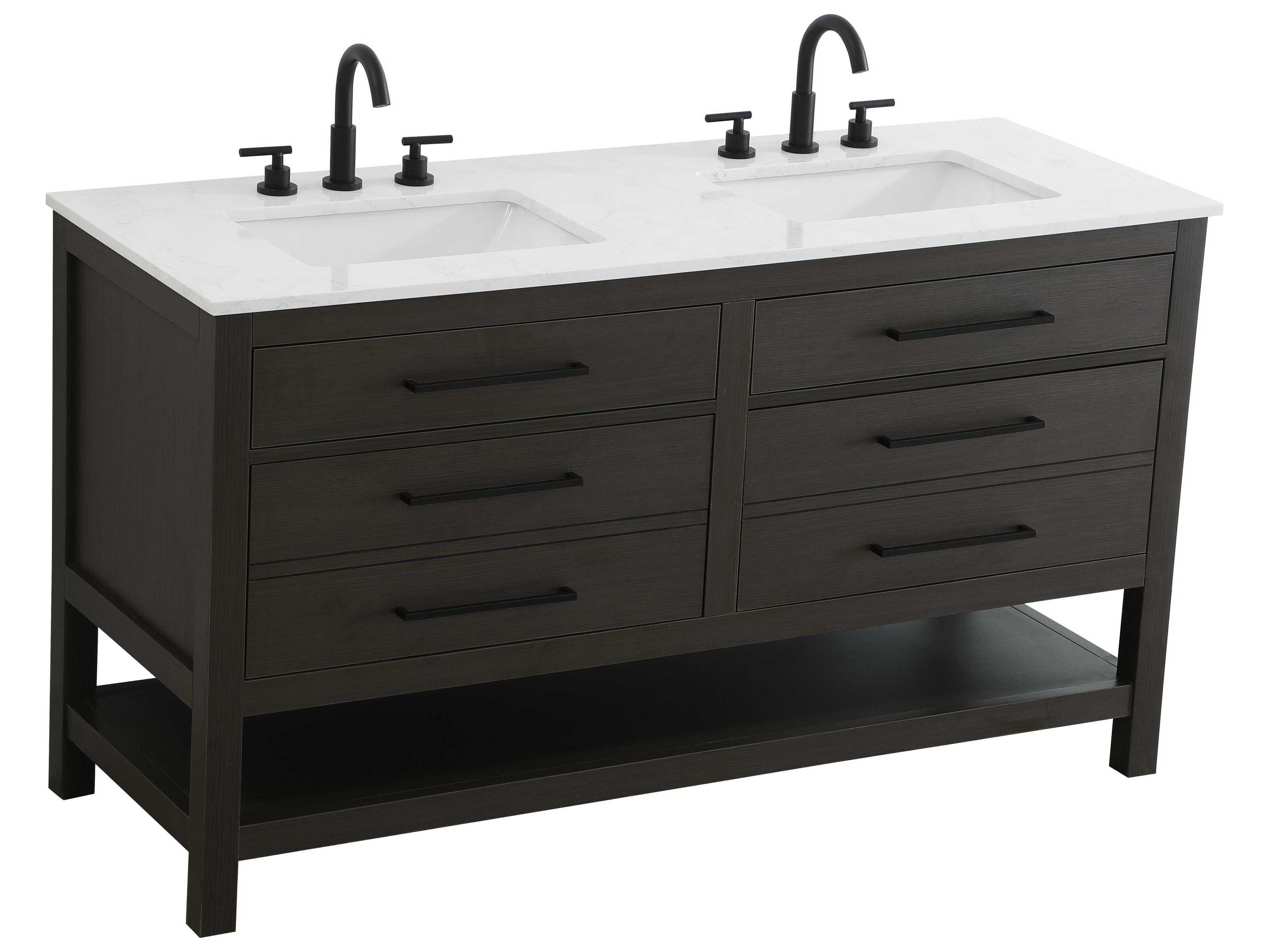 Elegant Lighting Karson Mocha Brown Vanity