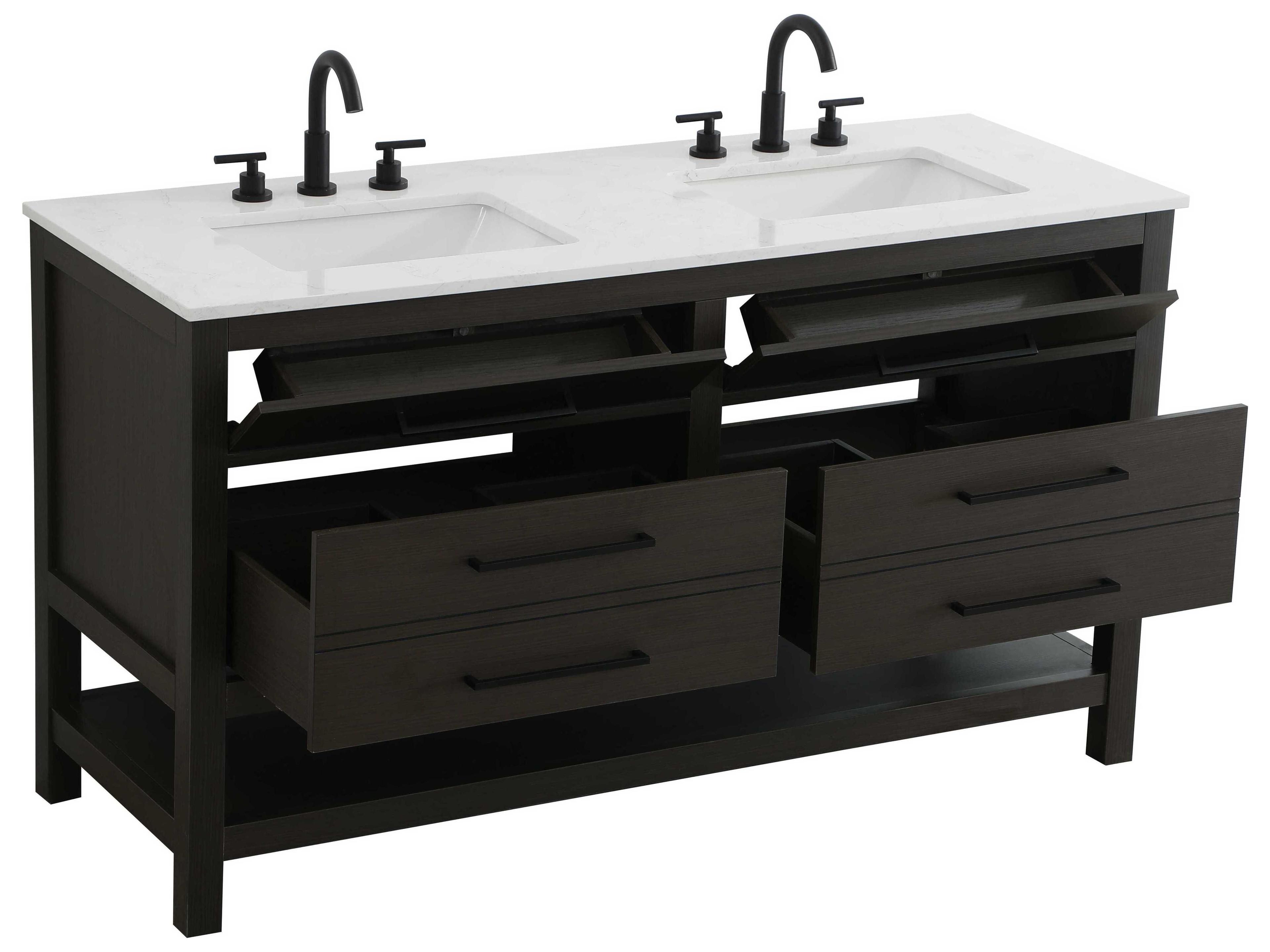 Elegant Lighting Karson Mocha Brown Vanity