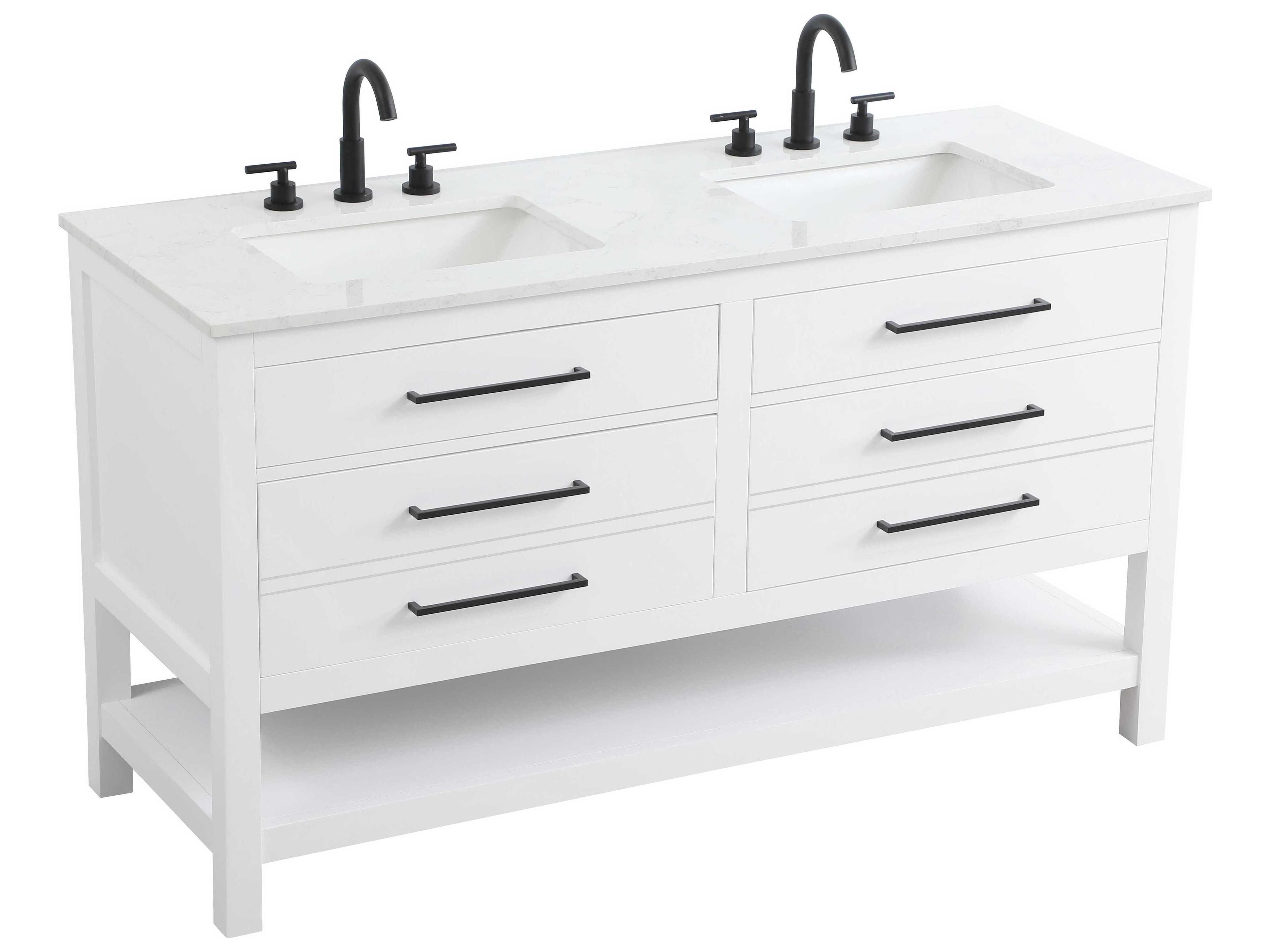 Elegant Lighting Karson White Vanity