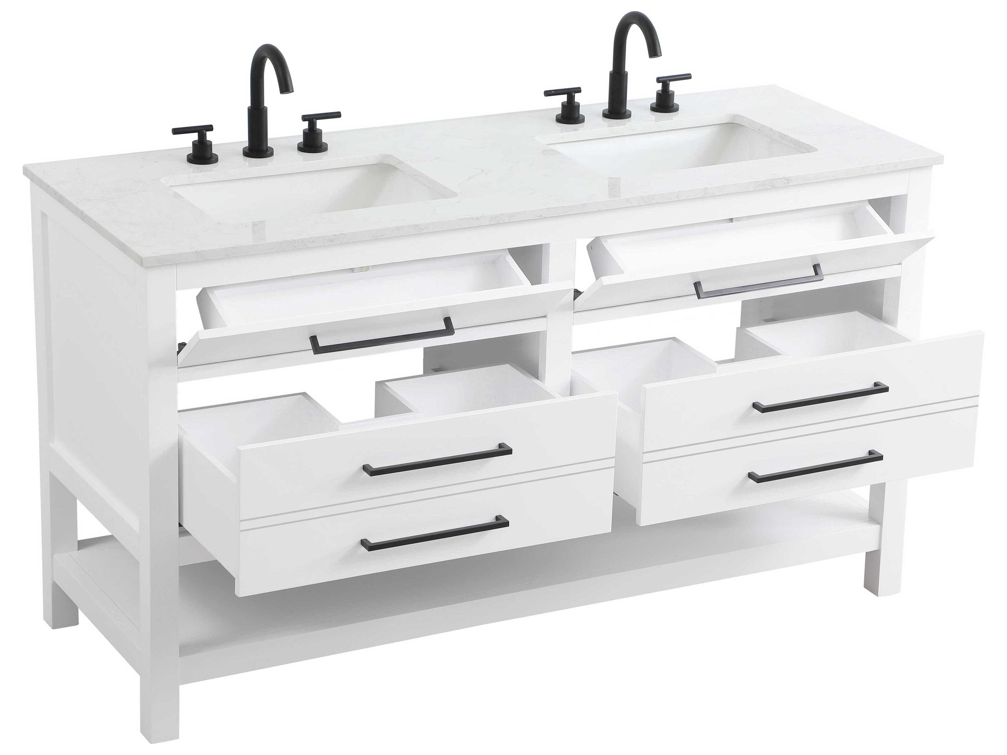 Elegant Lighting Karson White Vanity
