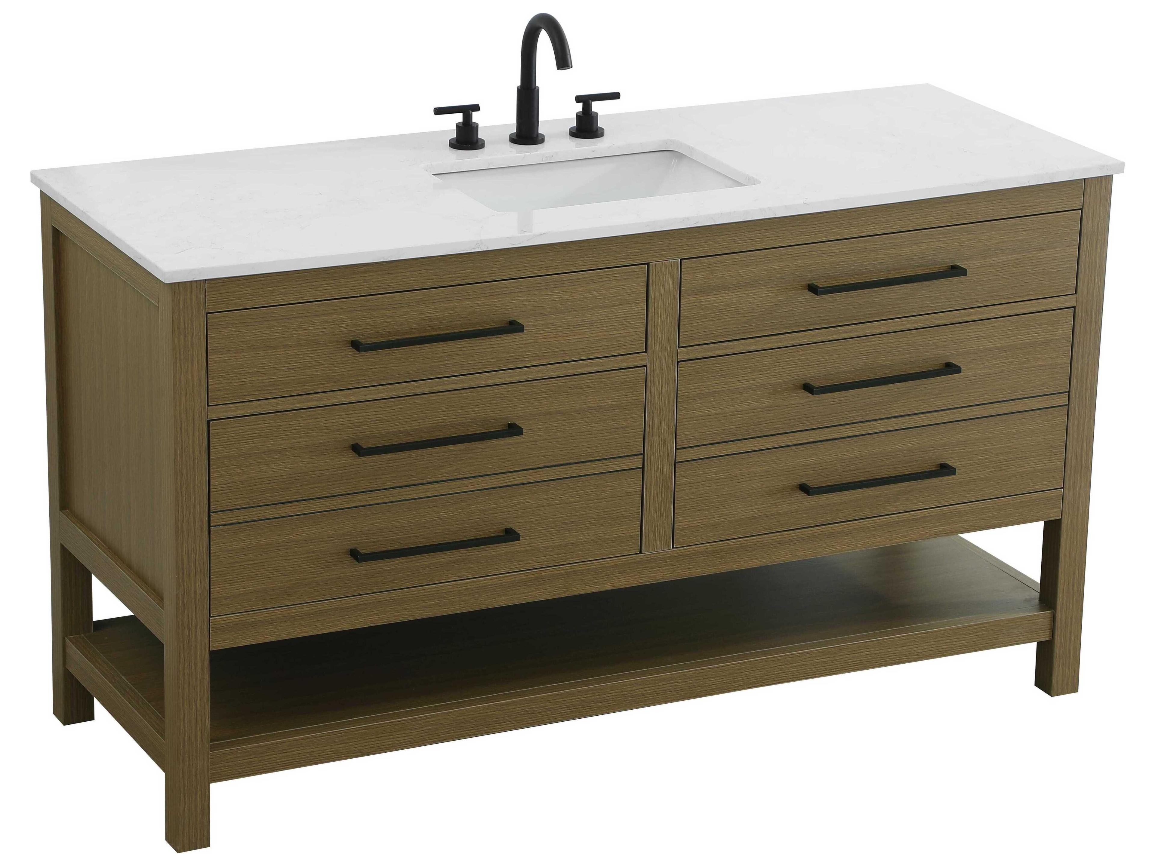 Elegant Lighting Karson Chestnut Brown Vanity