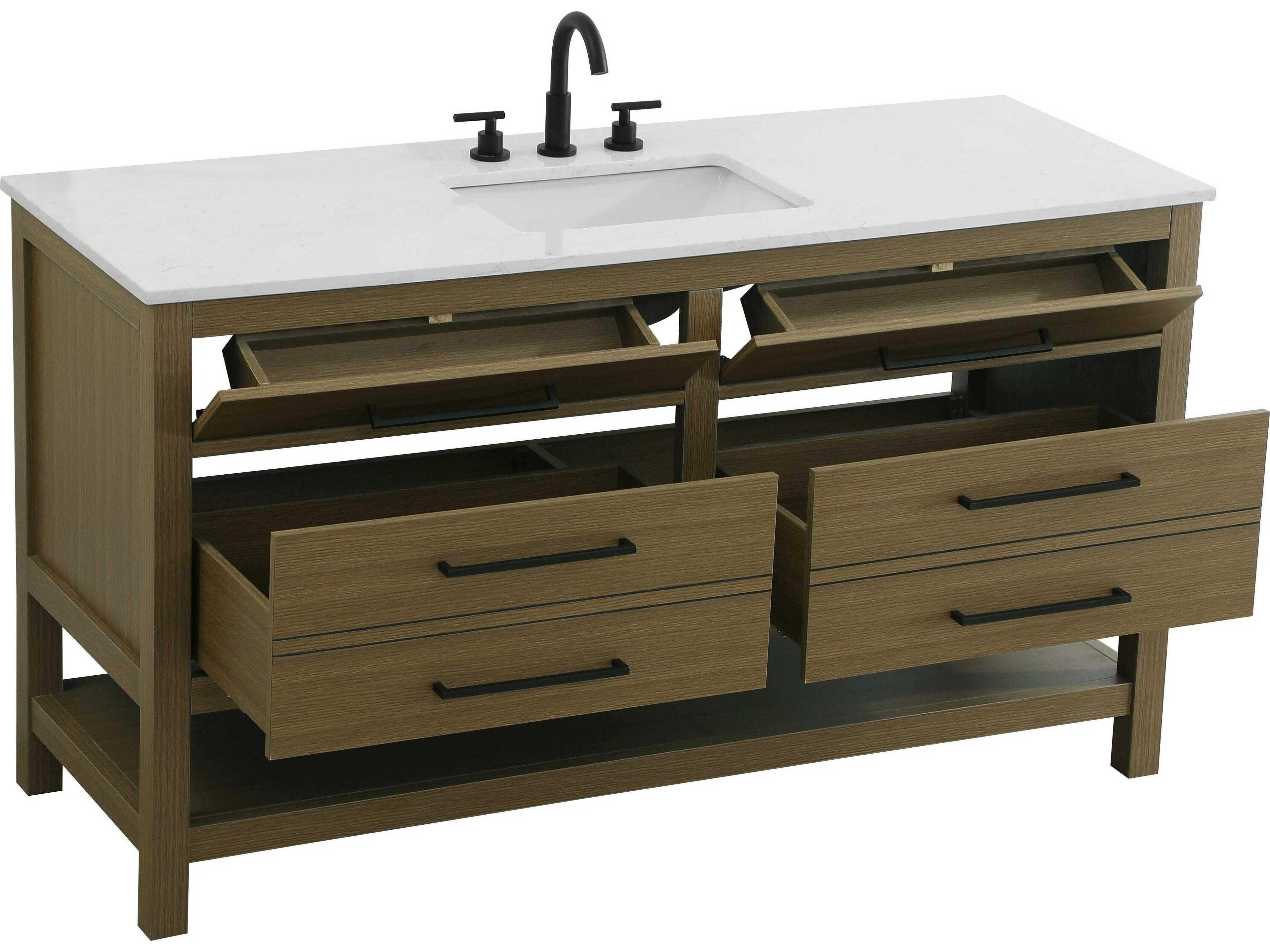 Elegant Lighting Karson Chestnut Brown Vanity