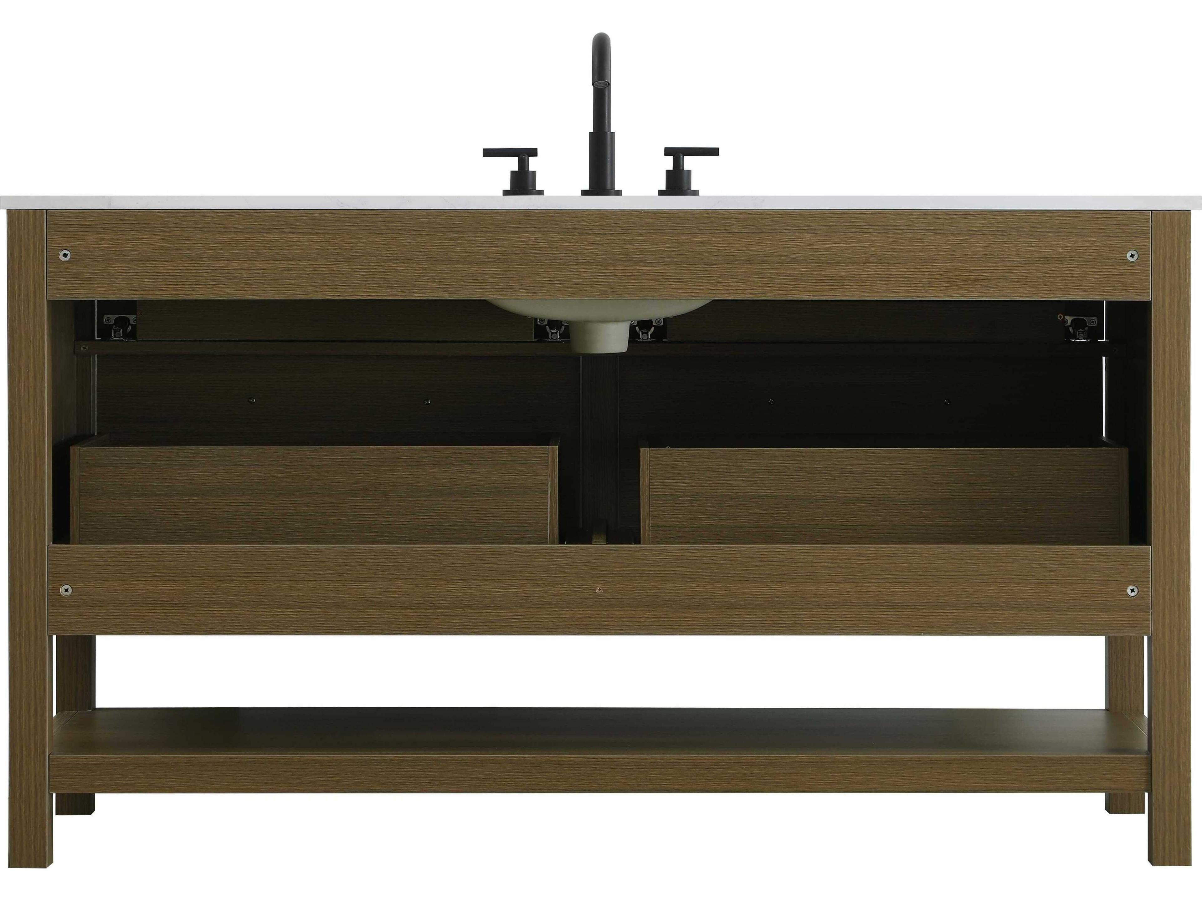 Elegant Lighting Karson Chestnut Brown Vanity