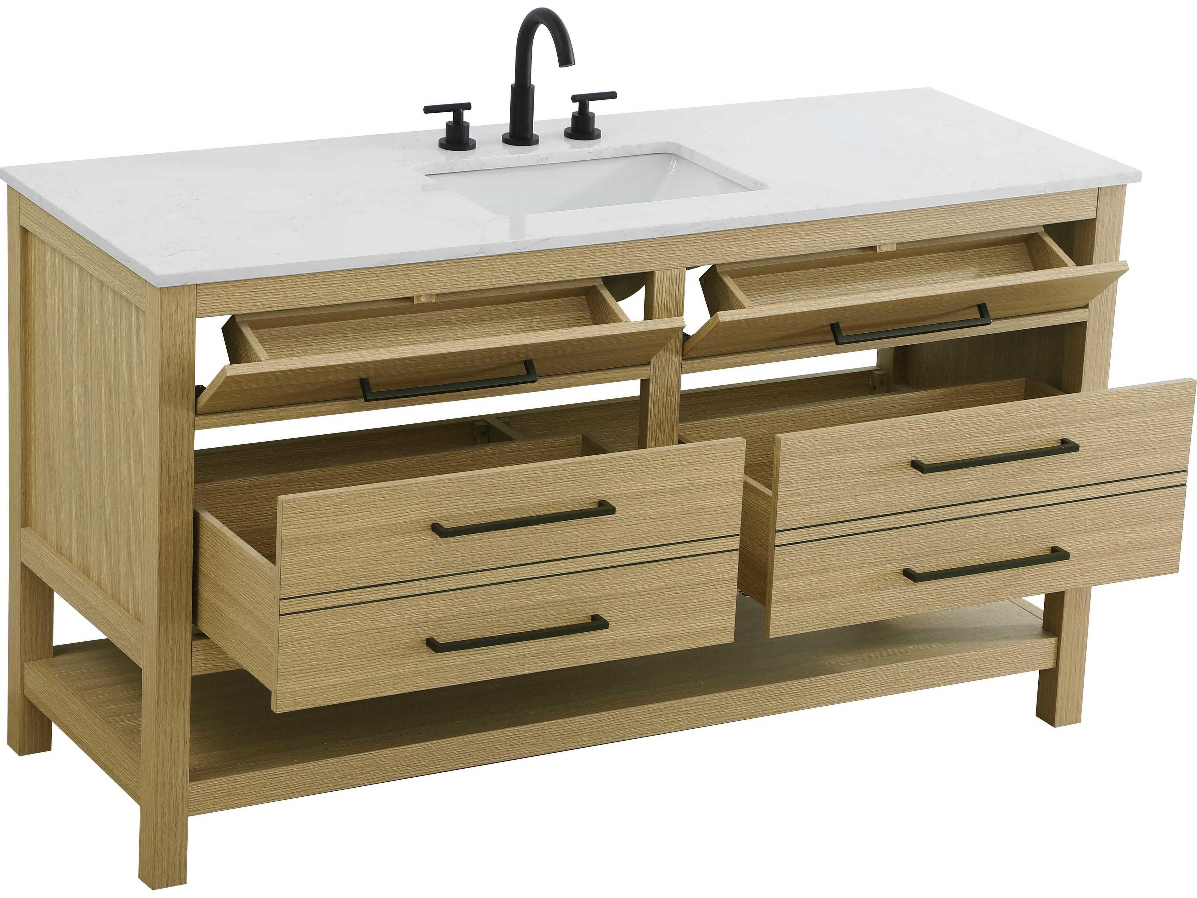 Elegant Lighting Karson Honey Brown Vanity