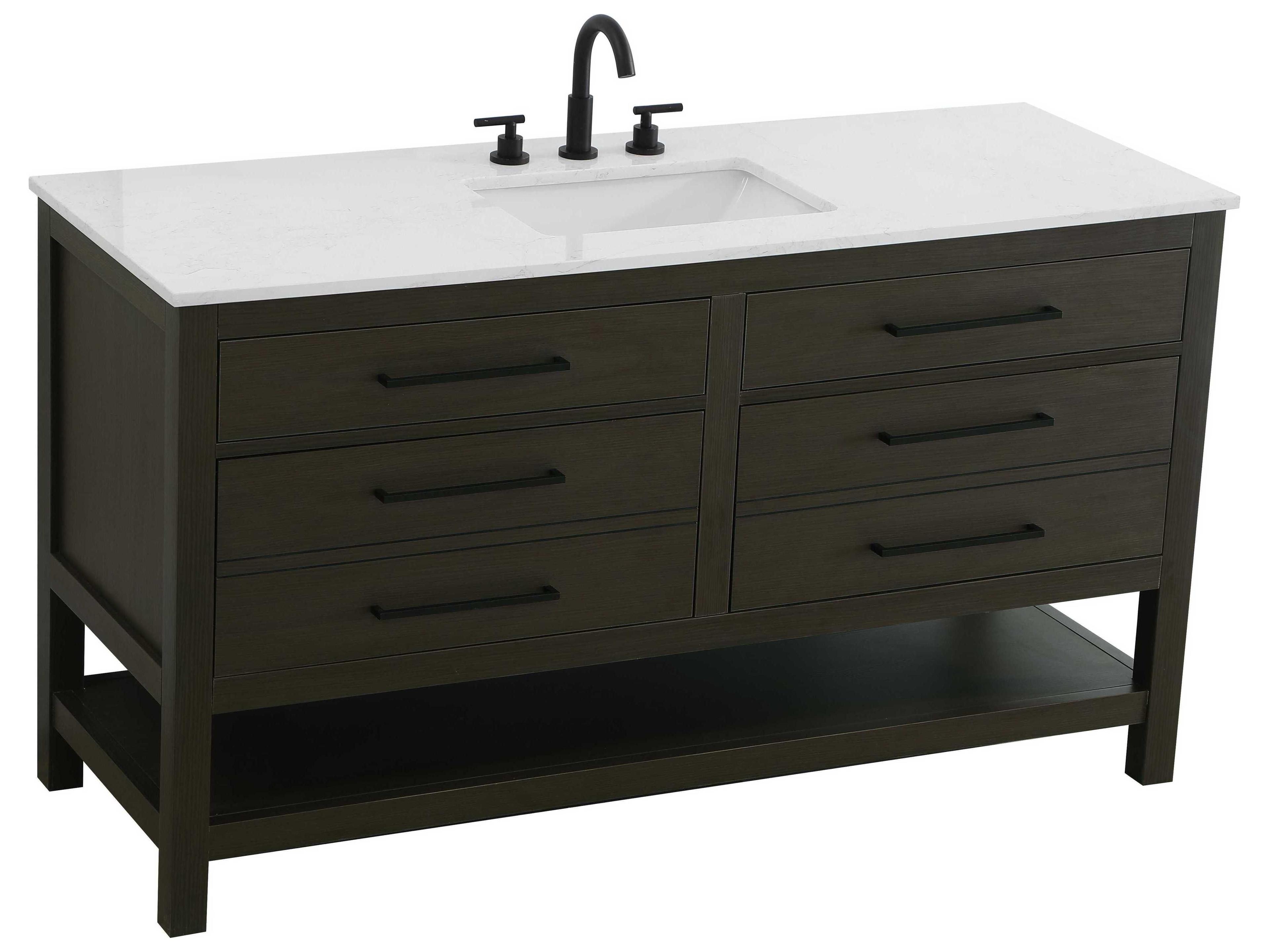 Elegant Lighting Karson Mocha Brown Vanity