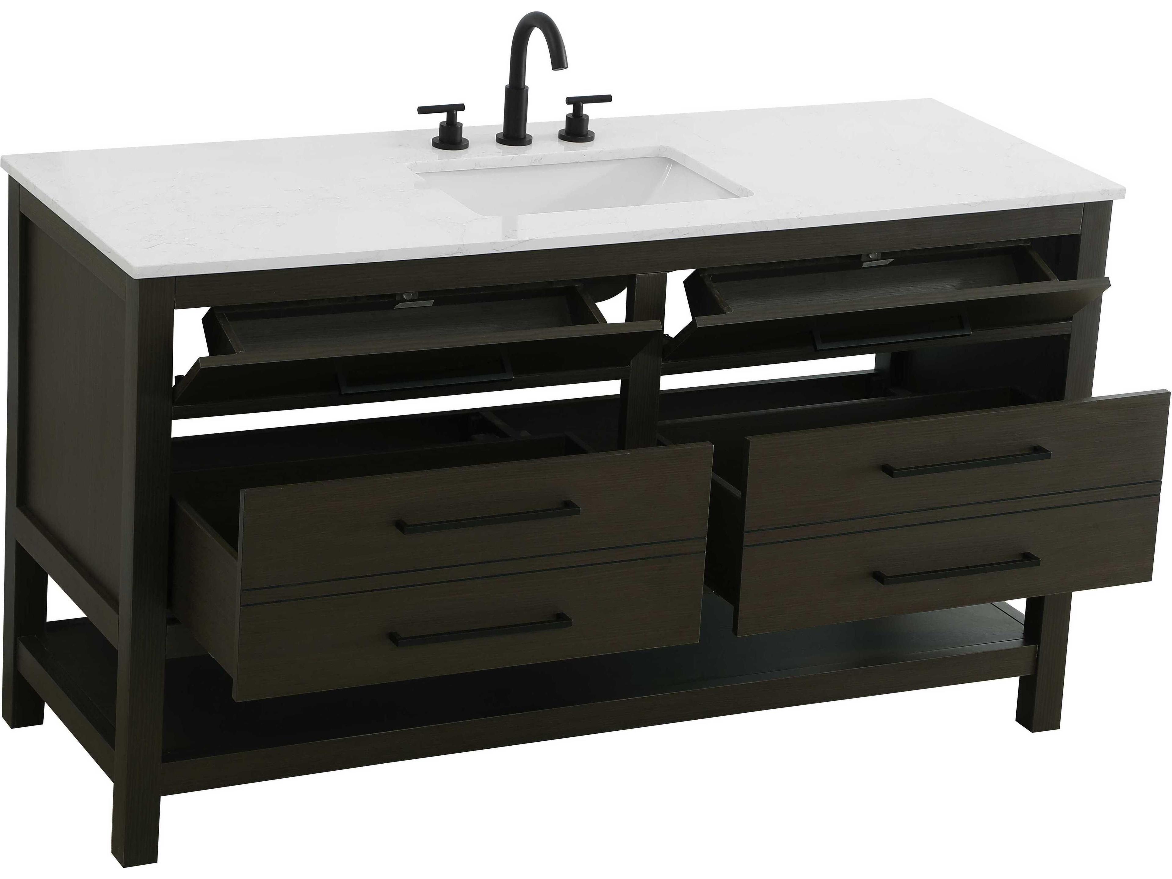 Elegant Lighting Karson Mocha Brown Vanity