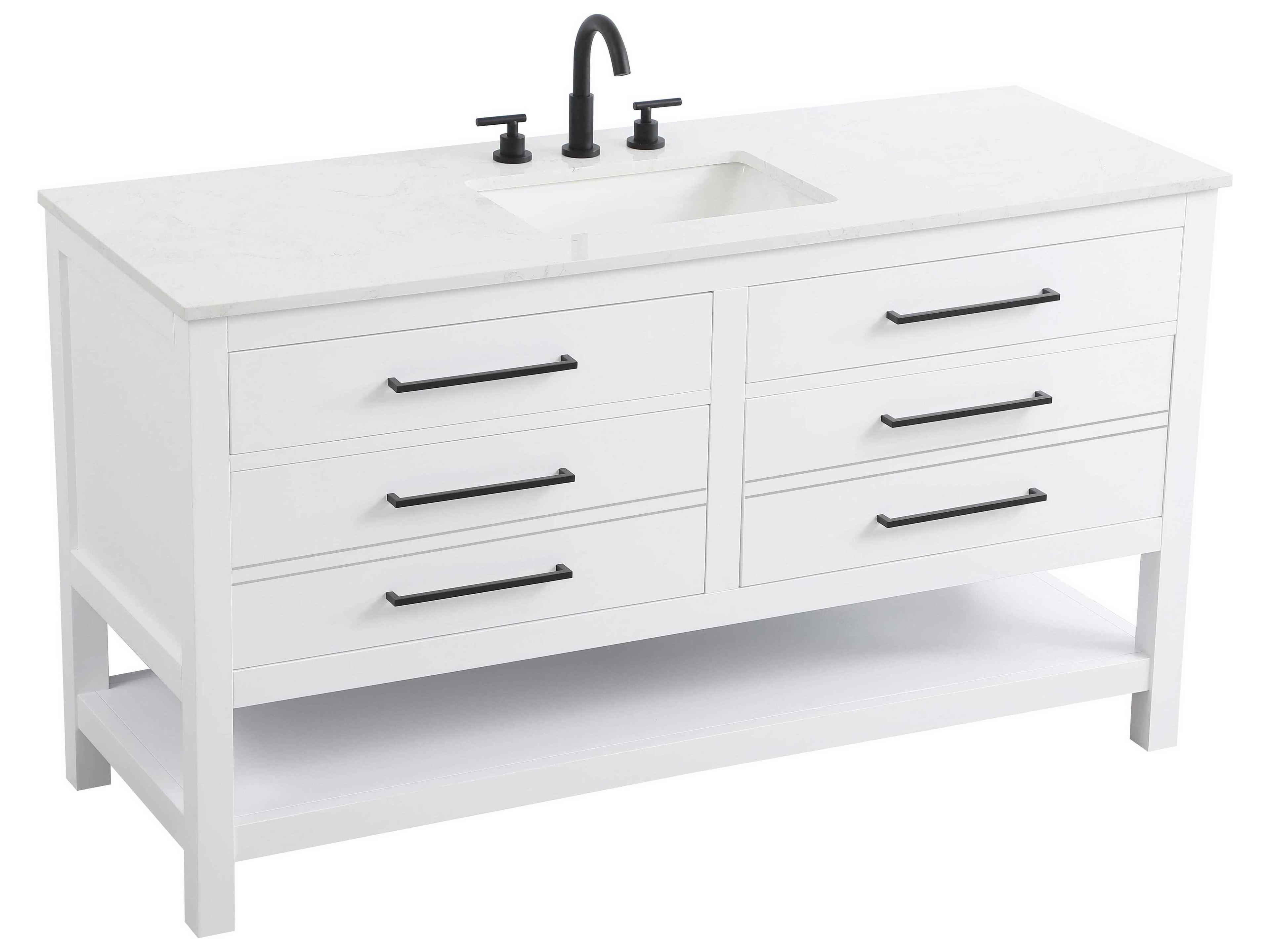 Elegant Lighting Karson White Vanity