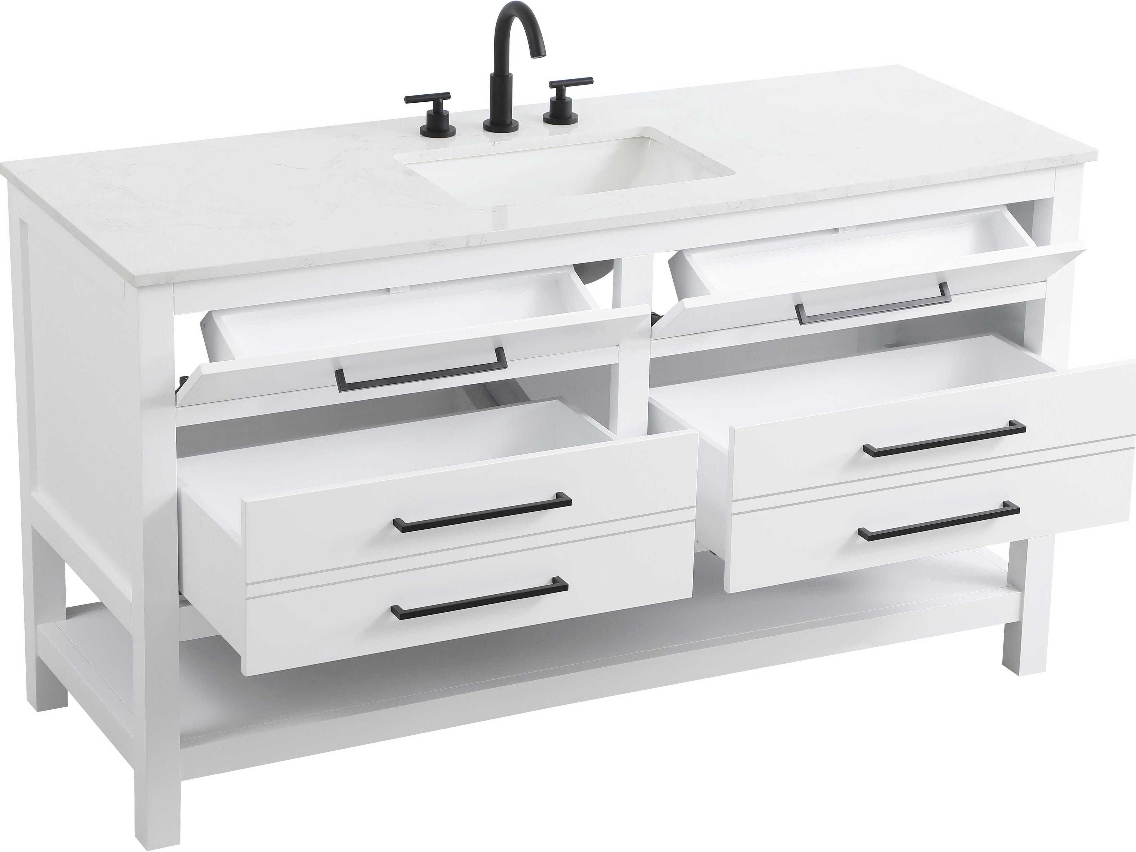 Elegant Lighting Karson White Vanity