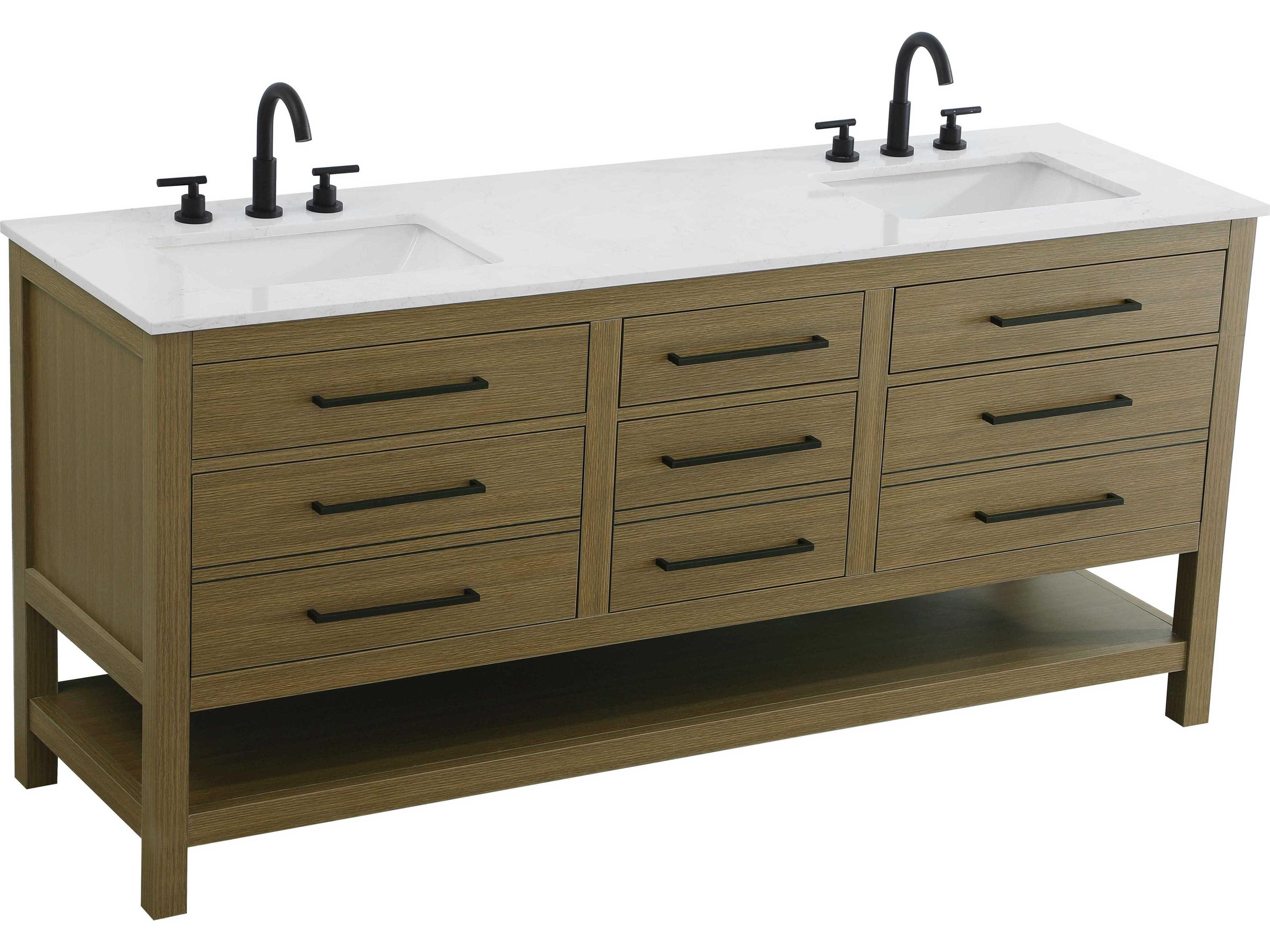 Elegant Lighting Karson Chestnut Brown Vanity