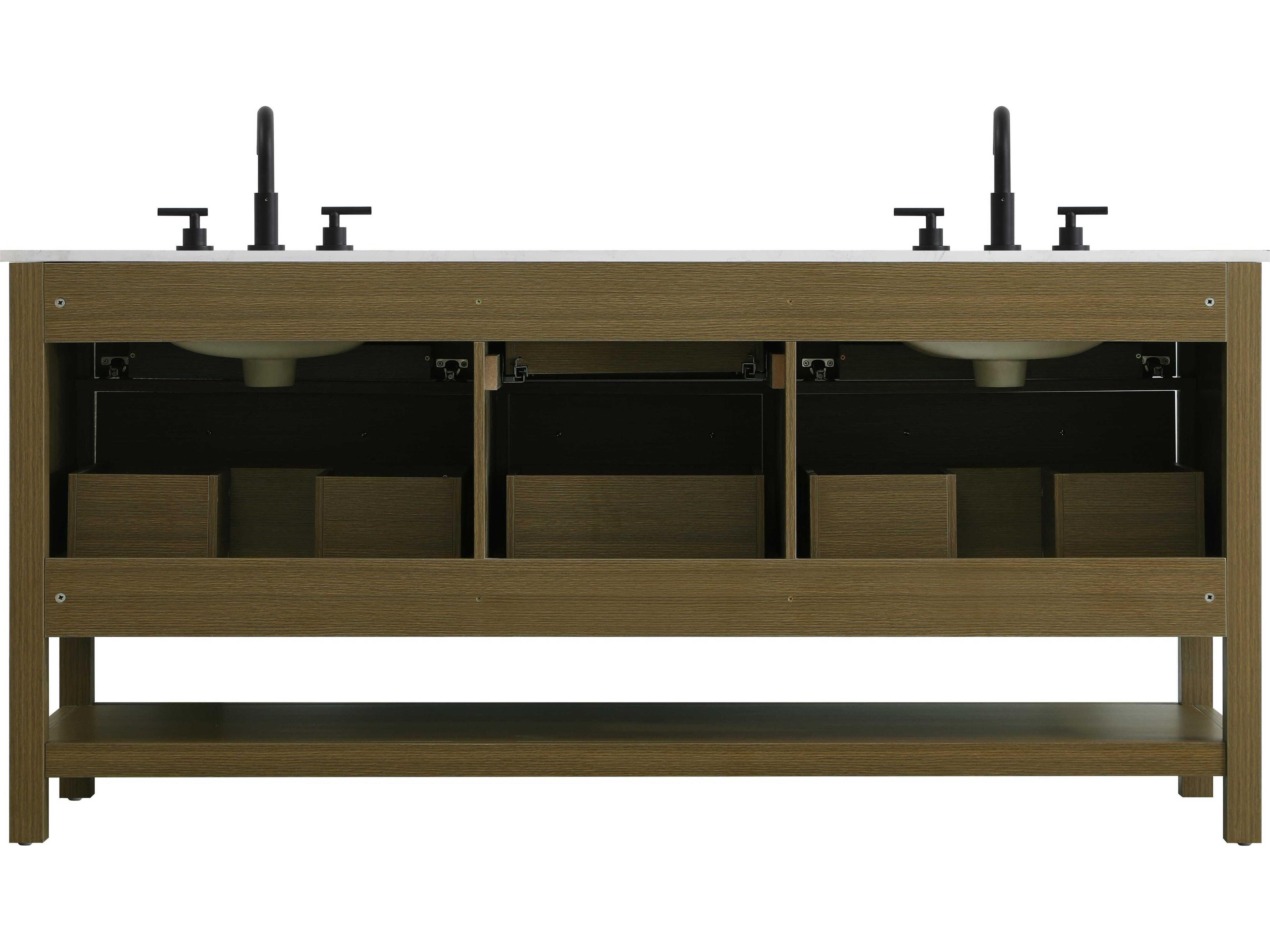 Elegant Lighting Karson Chestnut Brown Vanity