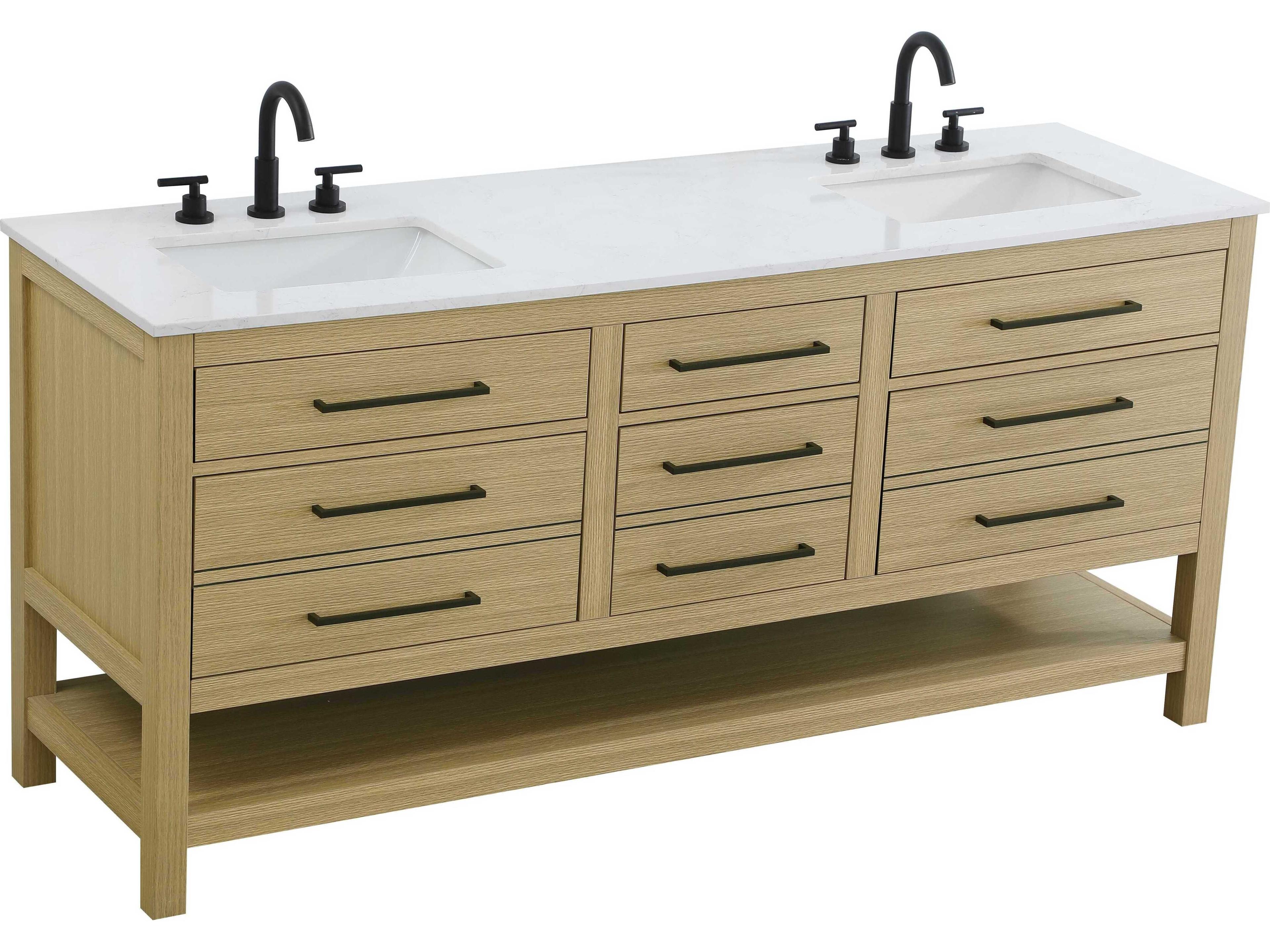 Elegant Lighting Karson Honey Brown Vanity