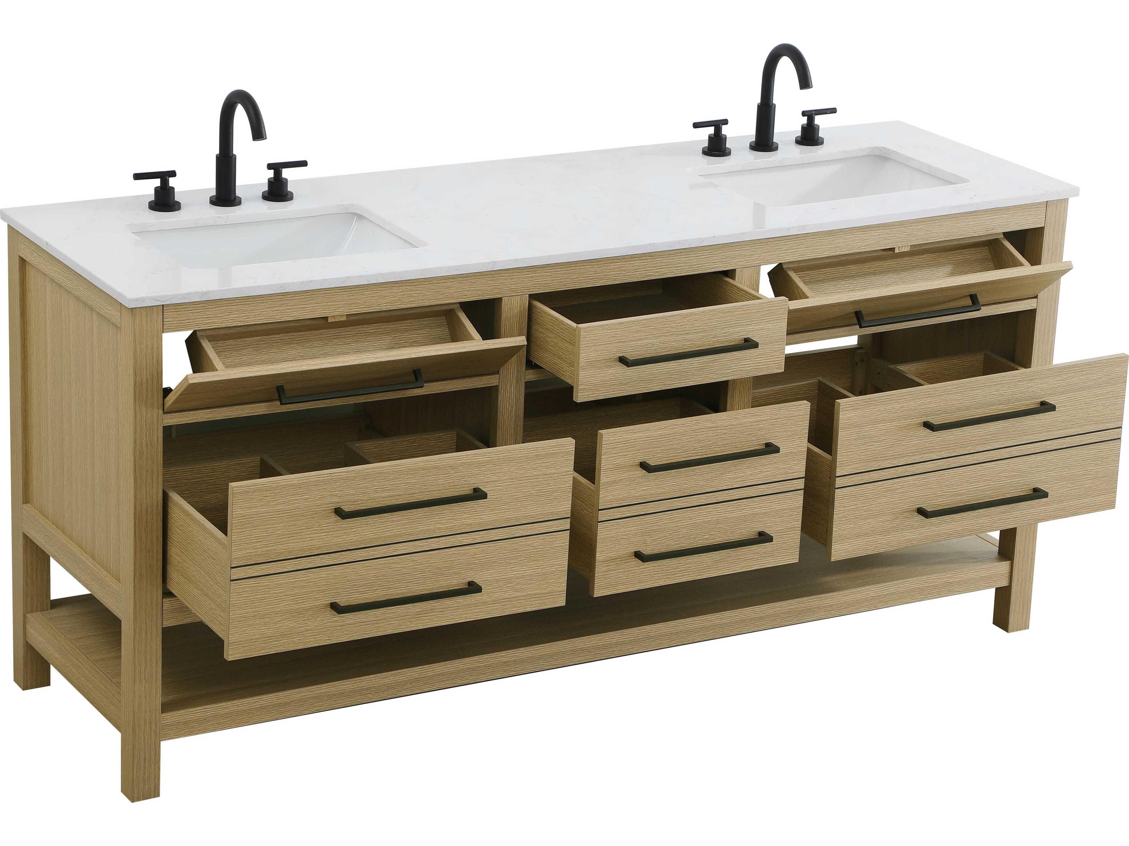 Elegant Lighting Karson Honey Brown Vanity