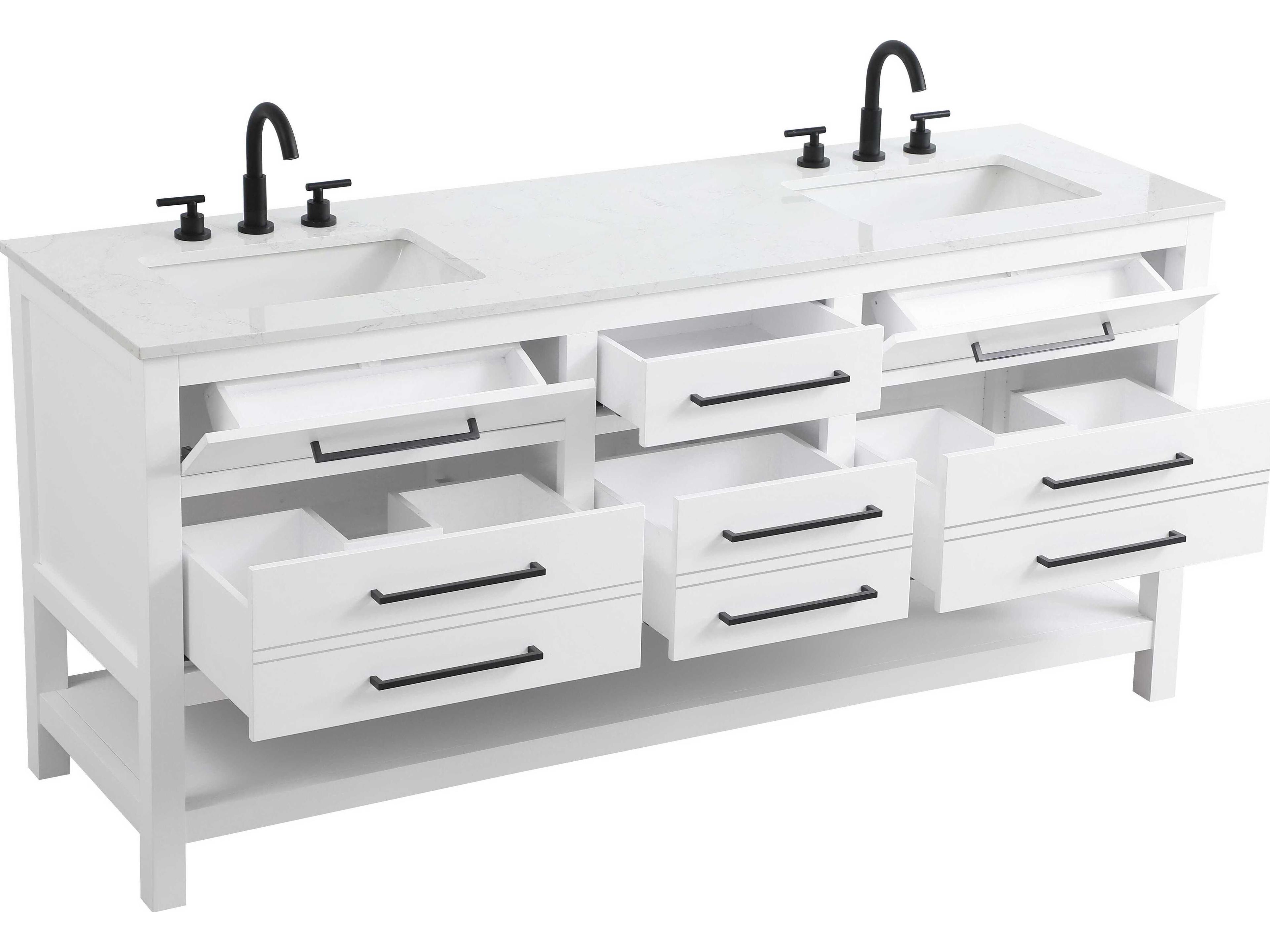 Elegant Lighting Karson White Vanity