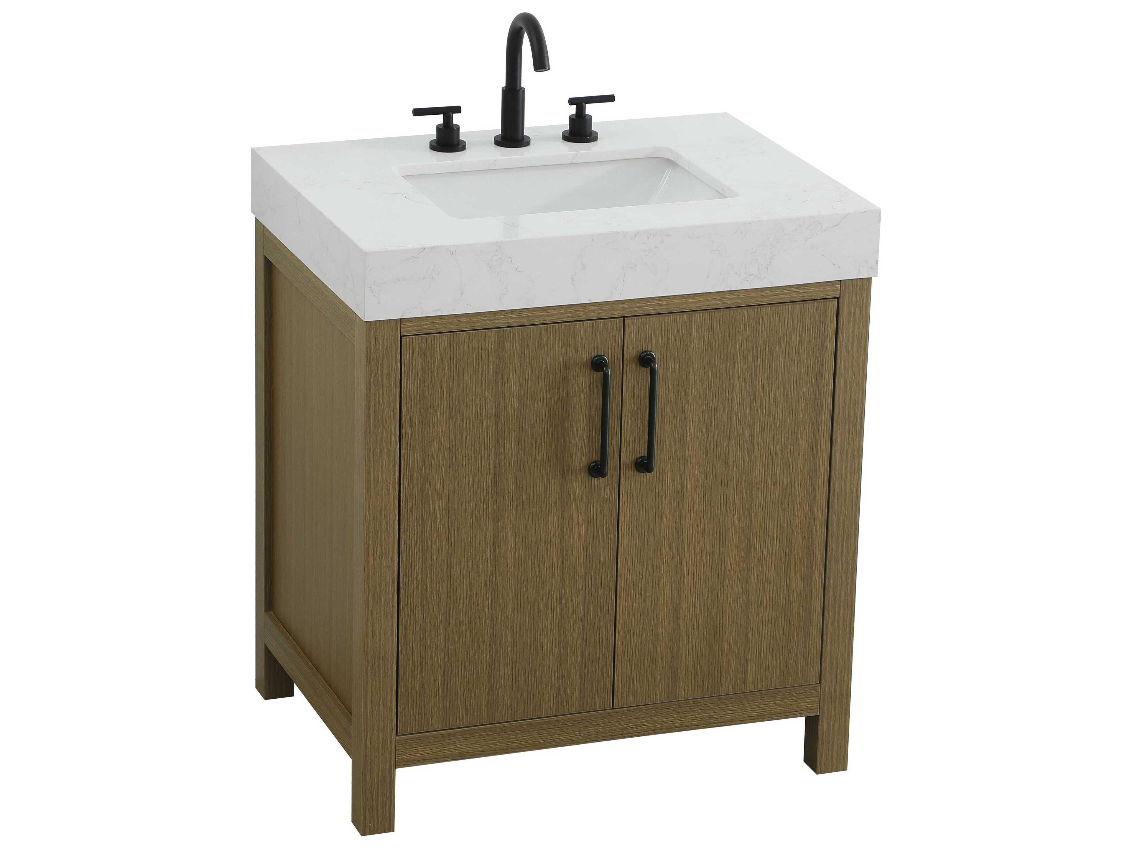 Elegant Lighting Nathan Chestnut Brown Vanity