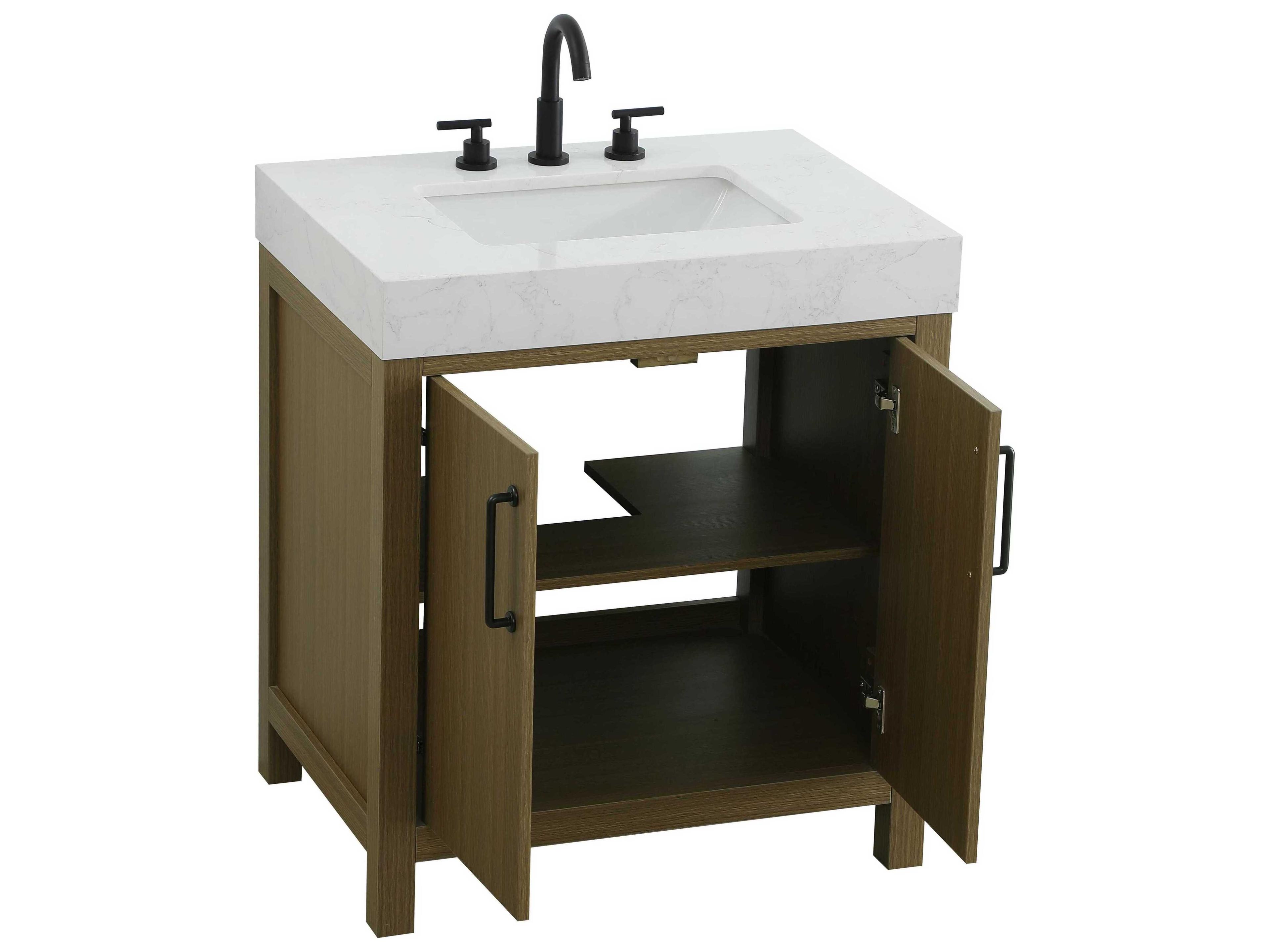 Elegant Lighting Nathan Chestnut Brown Vanity