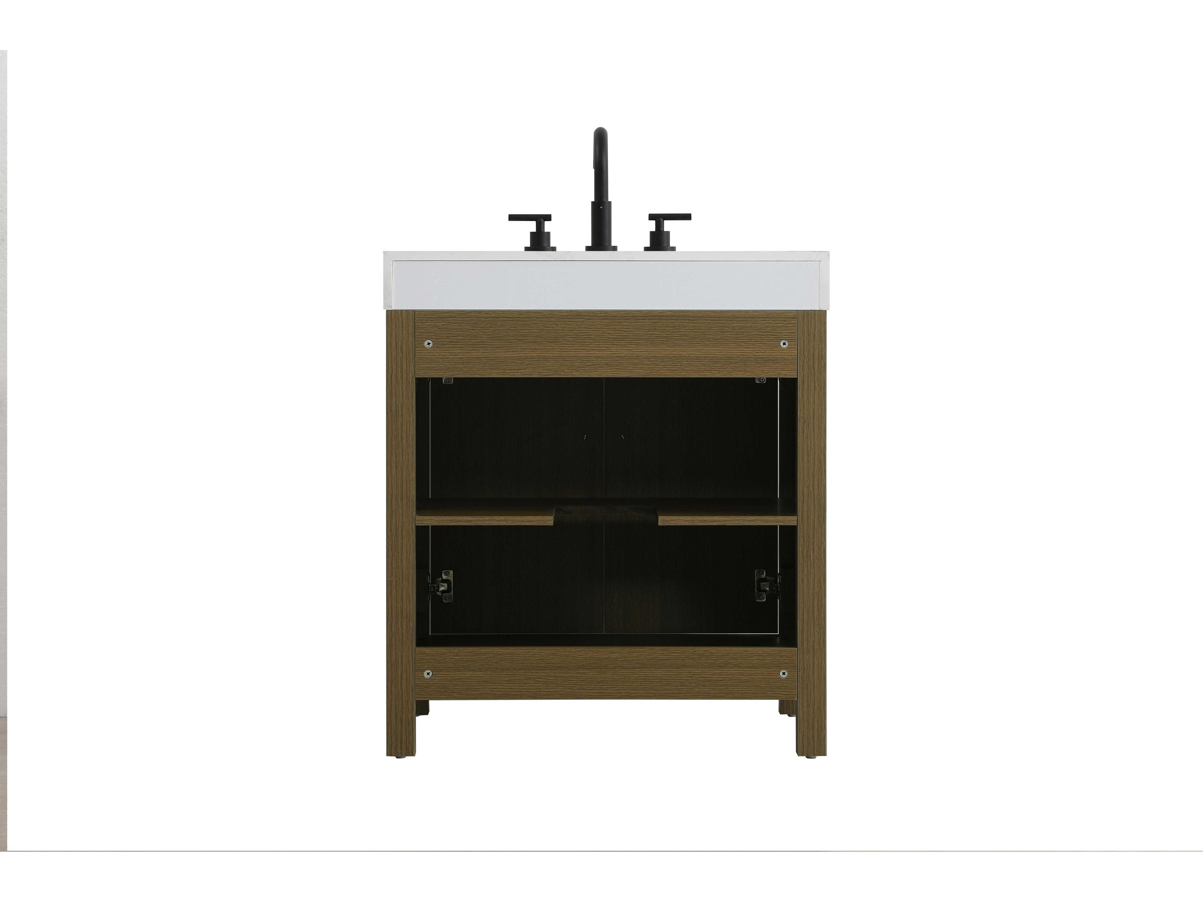Elegant Lighting Nathan Chestnut Brown Vanity